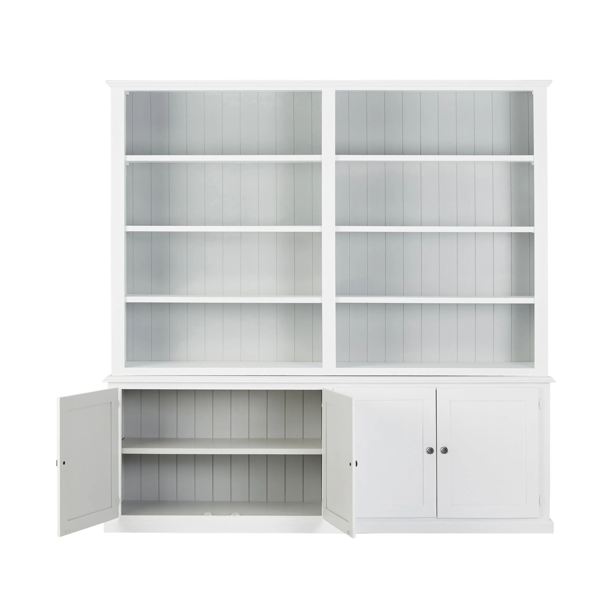 Armand 4 Door Library Shelving Unit 240 x 240cm White - Image 2