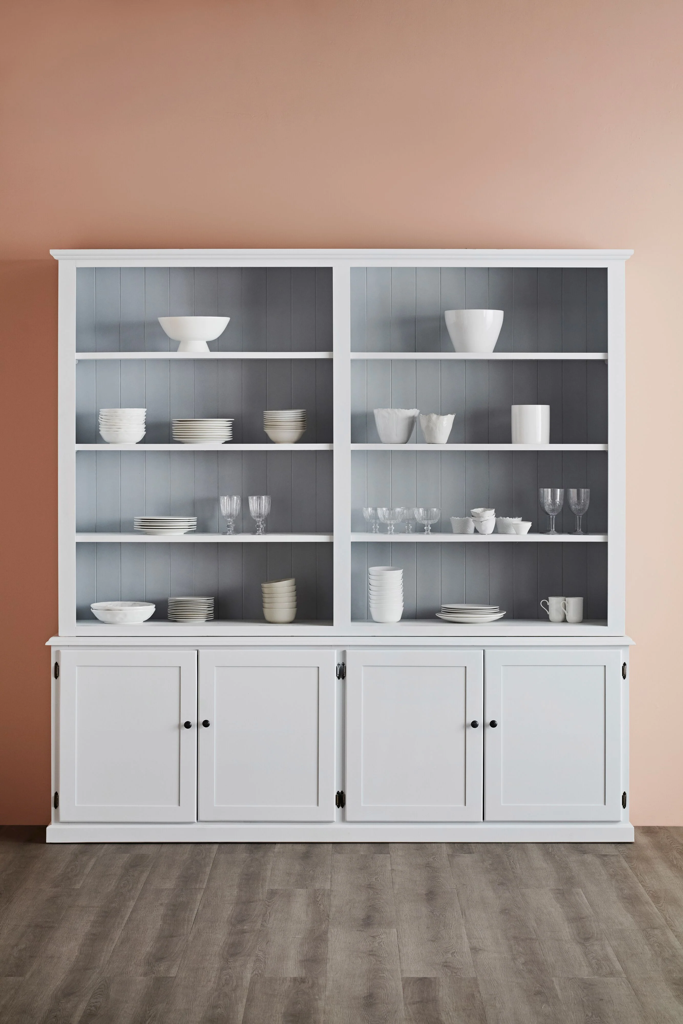 Armand 4 Door Library Shelving Unit 240 x 240cm White - Image 6