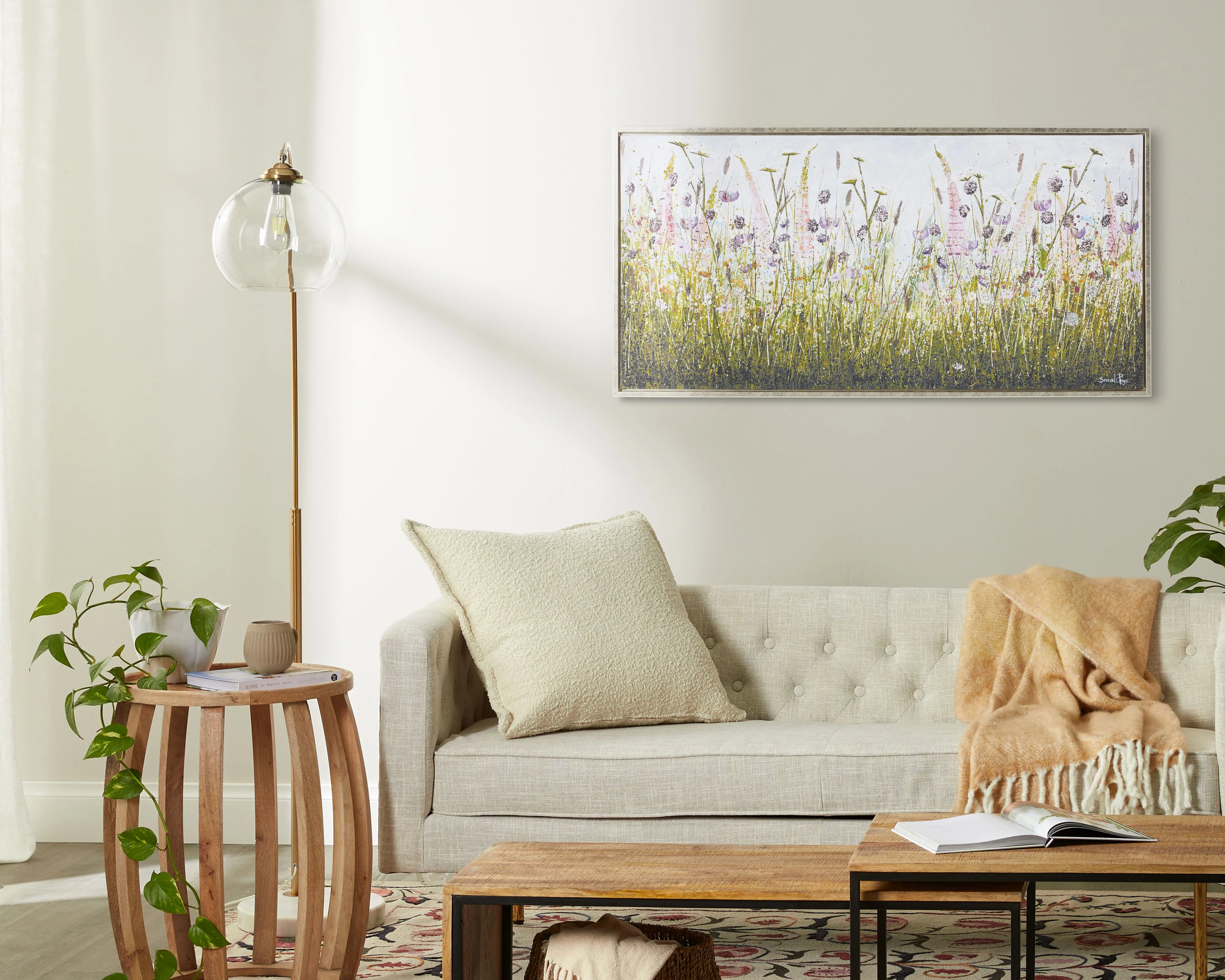 Arthouse Foxglove Haven Framed Print 100x50cm - Image 4
