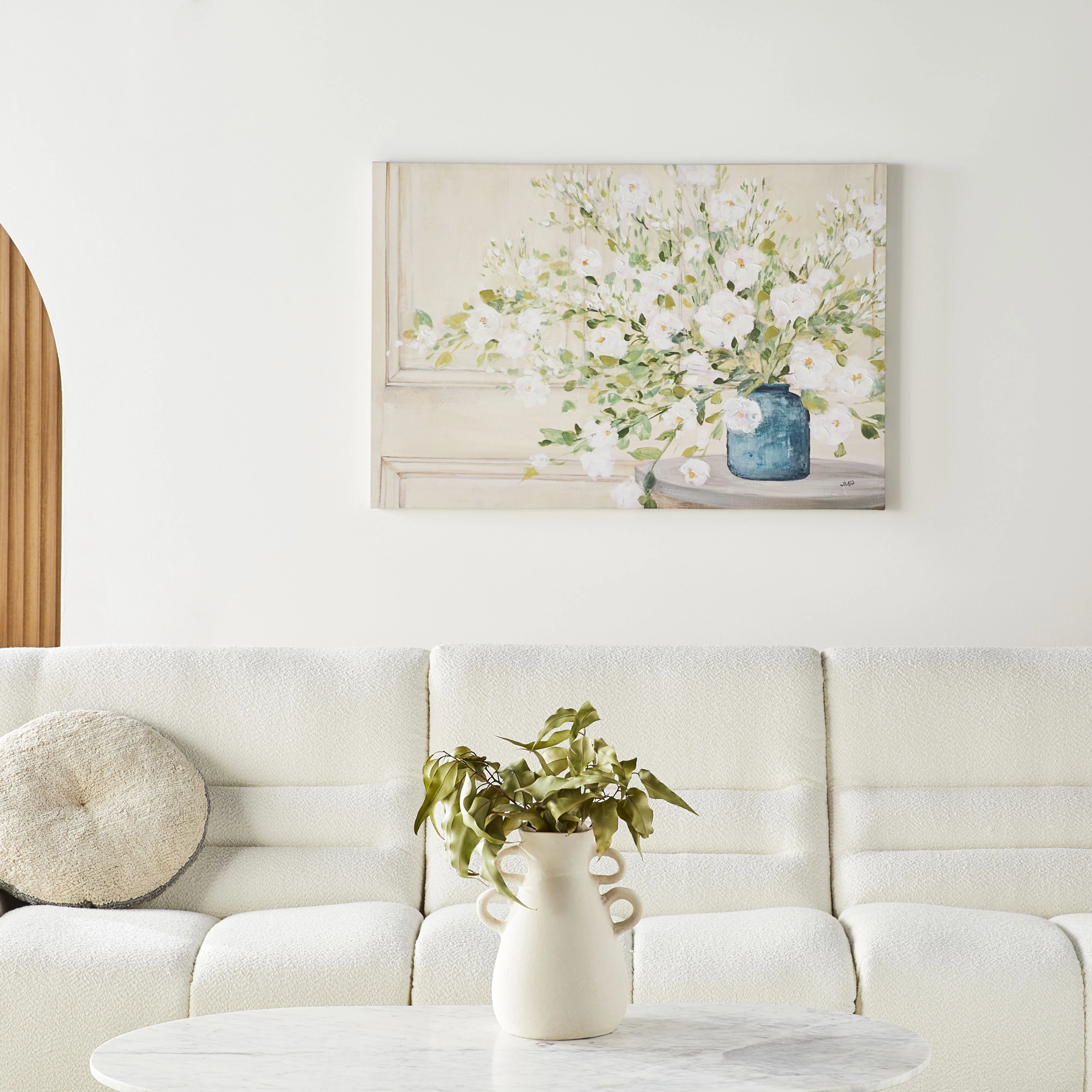 Arthouse White Bouquet Print 120x80cm - Image 4