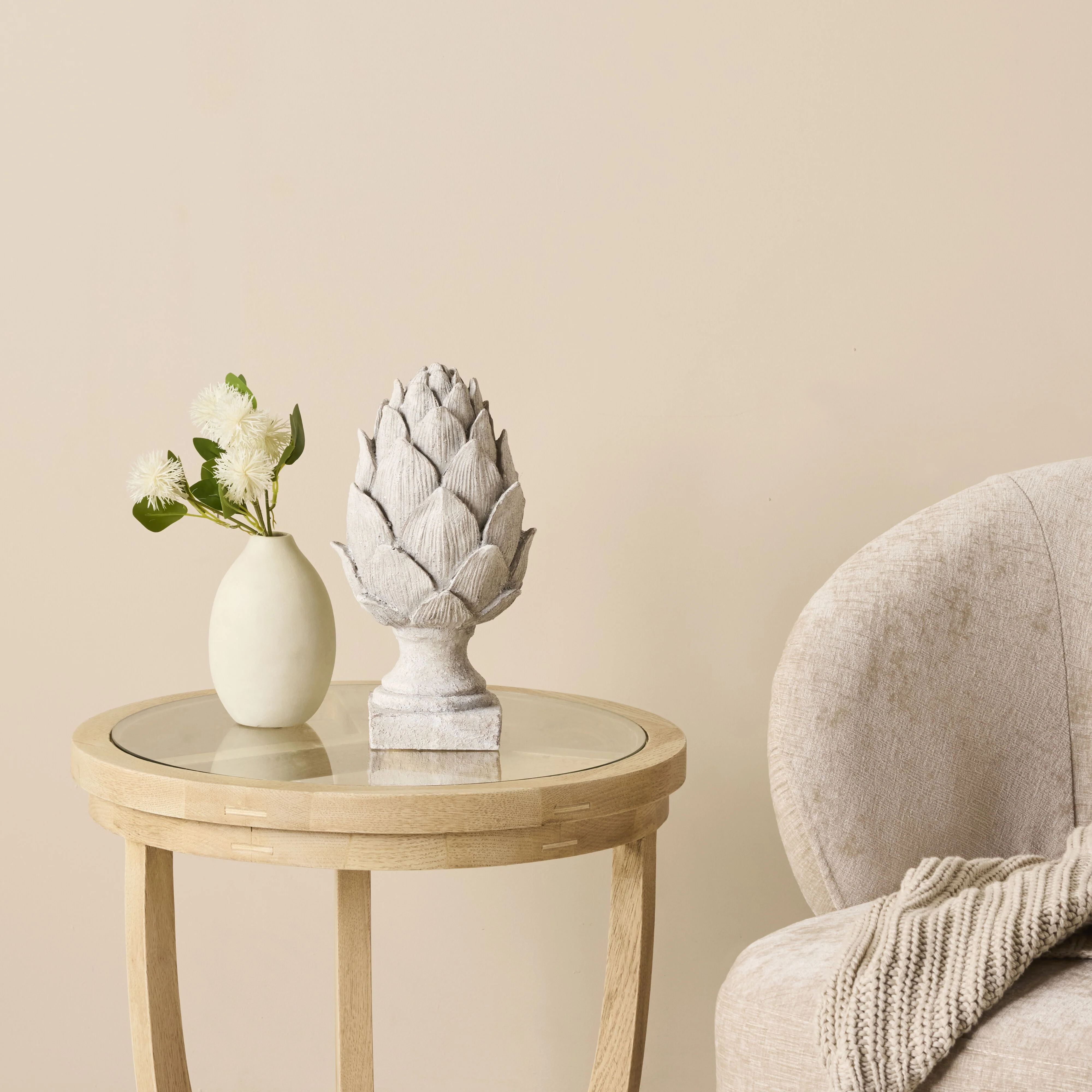 Artichoke Resin Flower Statue Large - Image 3