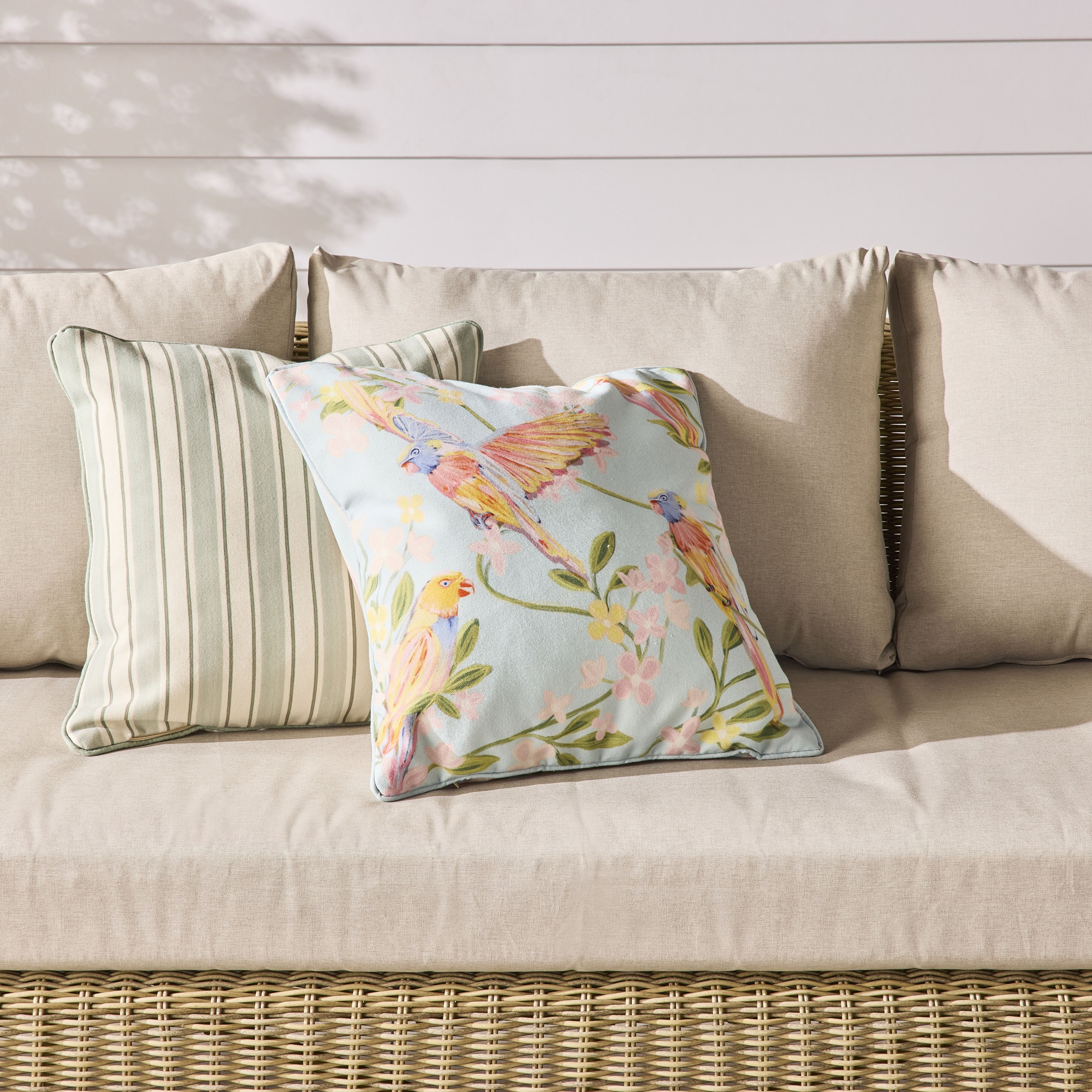 Aruba Lovely Lorikeets Outdoor Cushion 45x45cm - Image 5