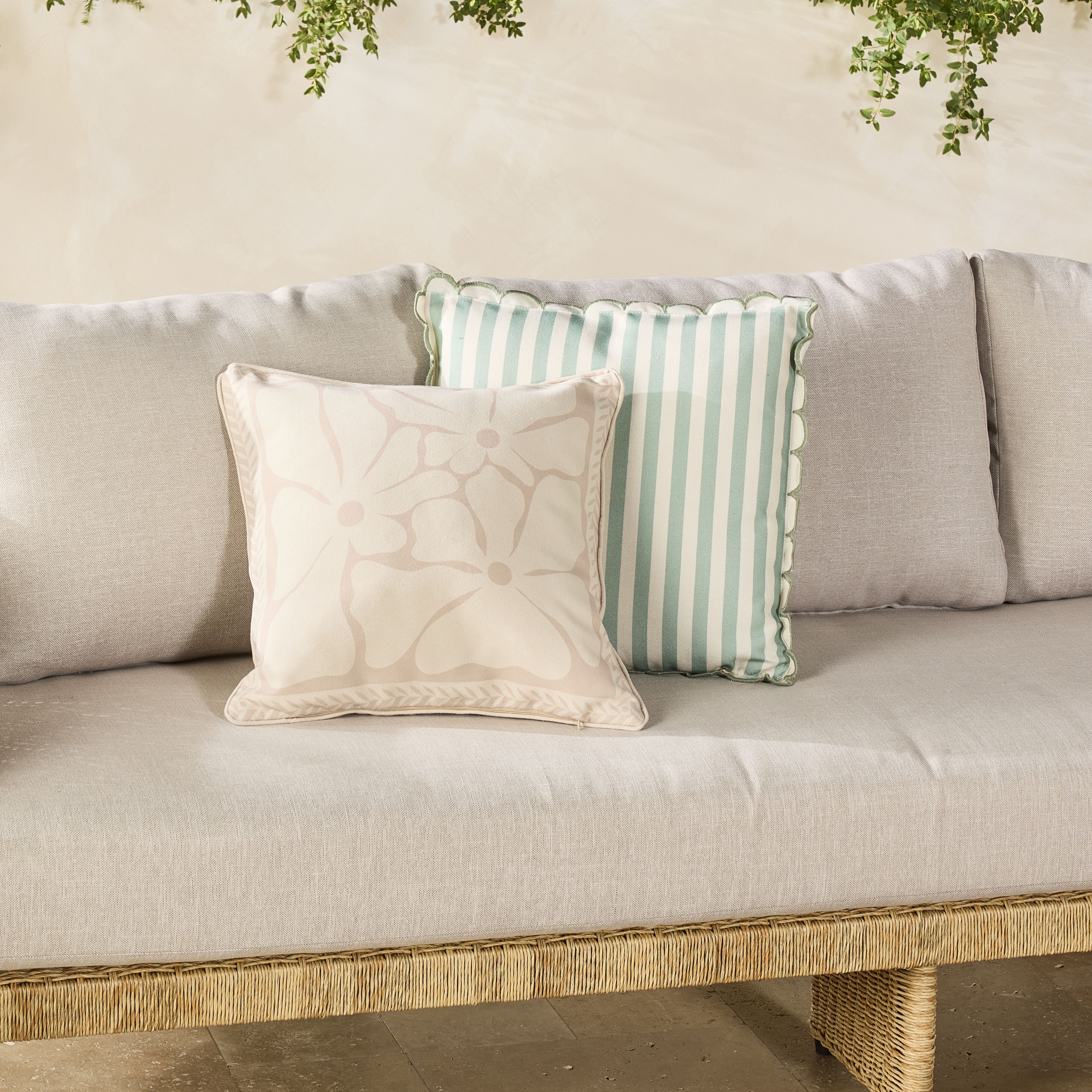 Aruba Natural Bouquet Outdoor Cushion 45x45cm - Image 5