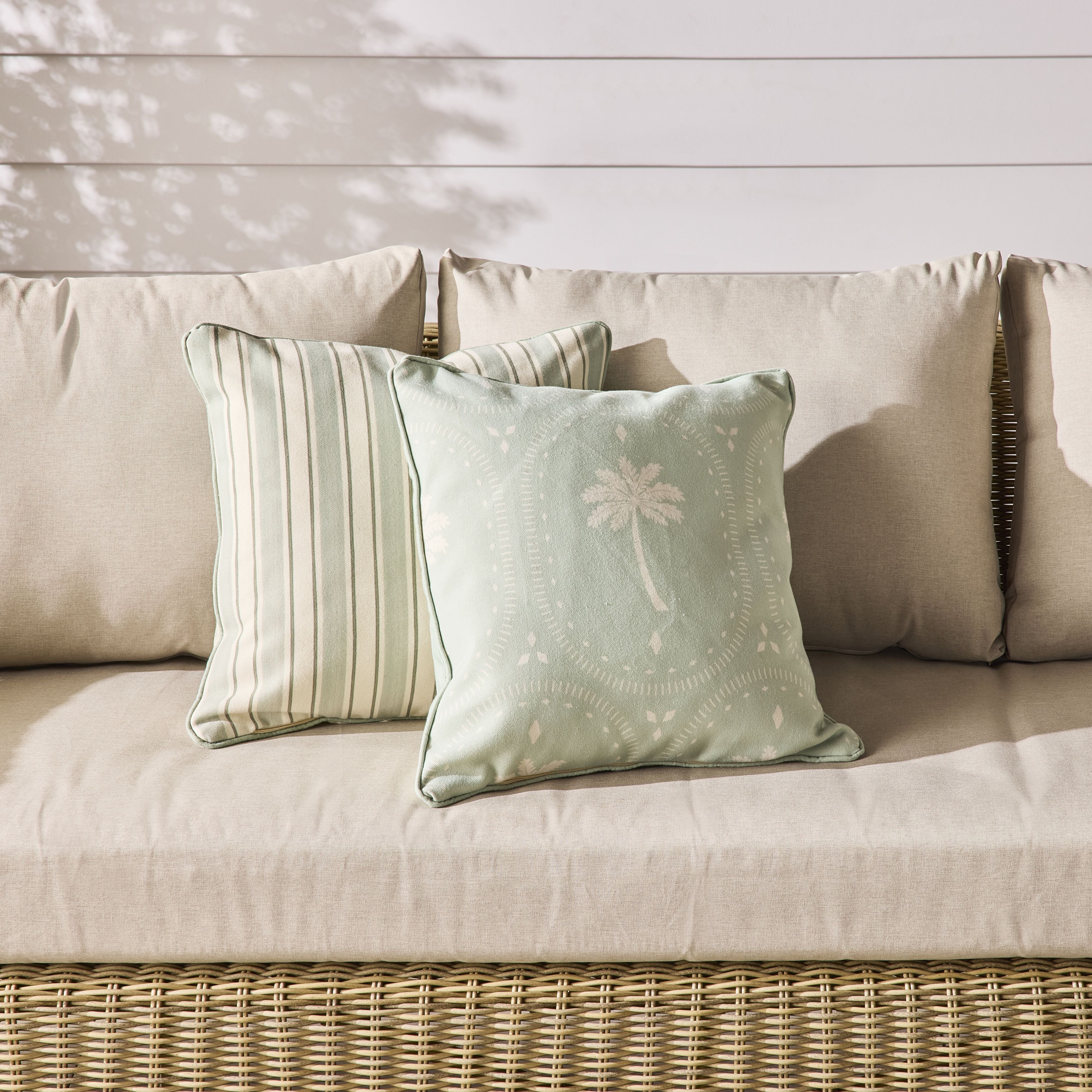 Aruba Sage Palm Mirage Outdoor Cushion 45x45cm - Image 5