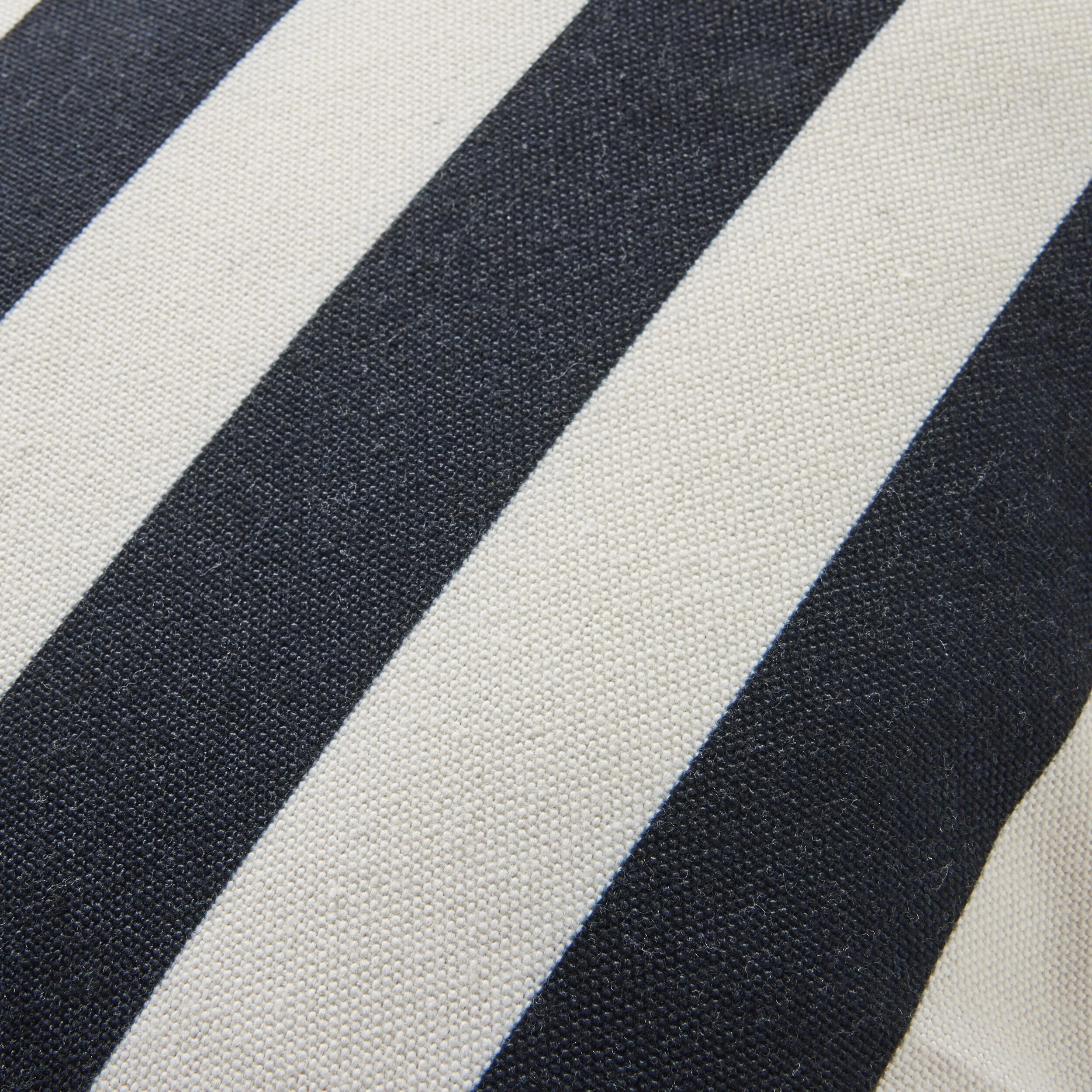 Aruba Scallop Edge Stripe Black Cushion 45x45cm - Image 2