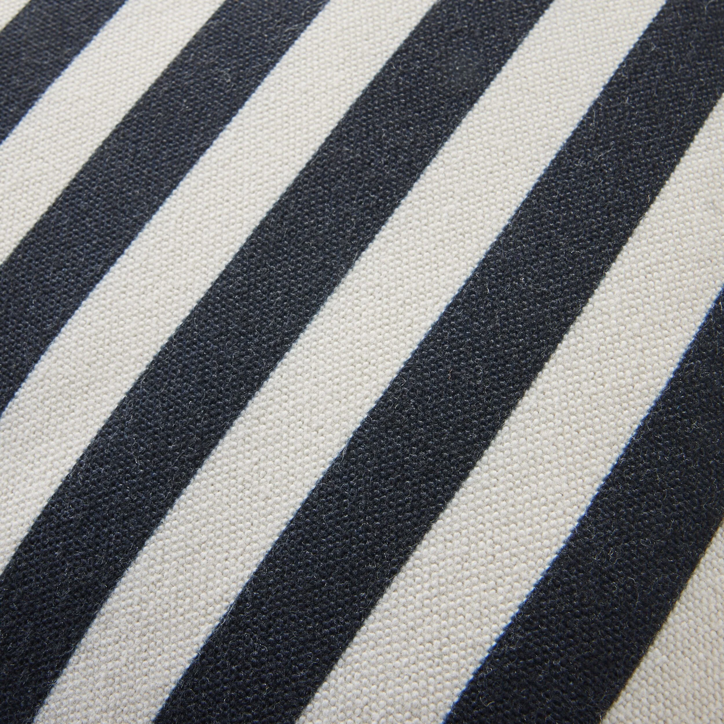 Aruba Scallop Edge Stripe Black Cushion 45x45cm - Image 3