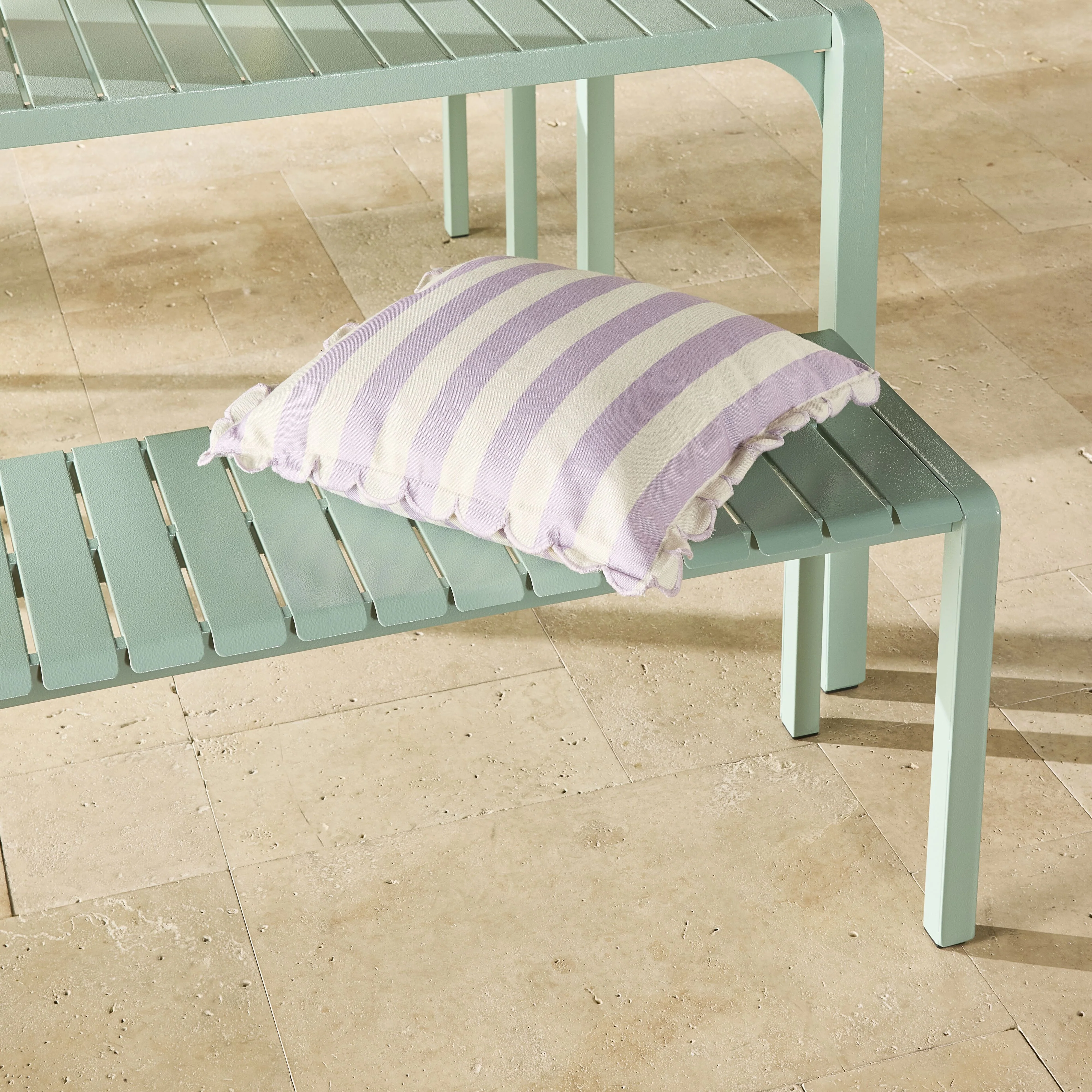 Aruba Scallop Edge Stripe Lilac 45x45cm - Image 6