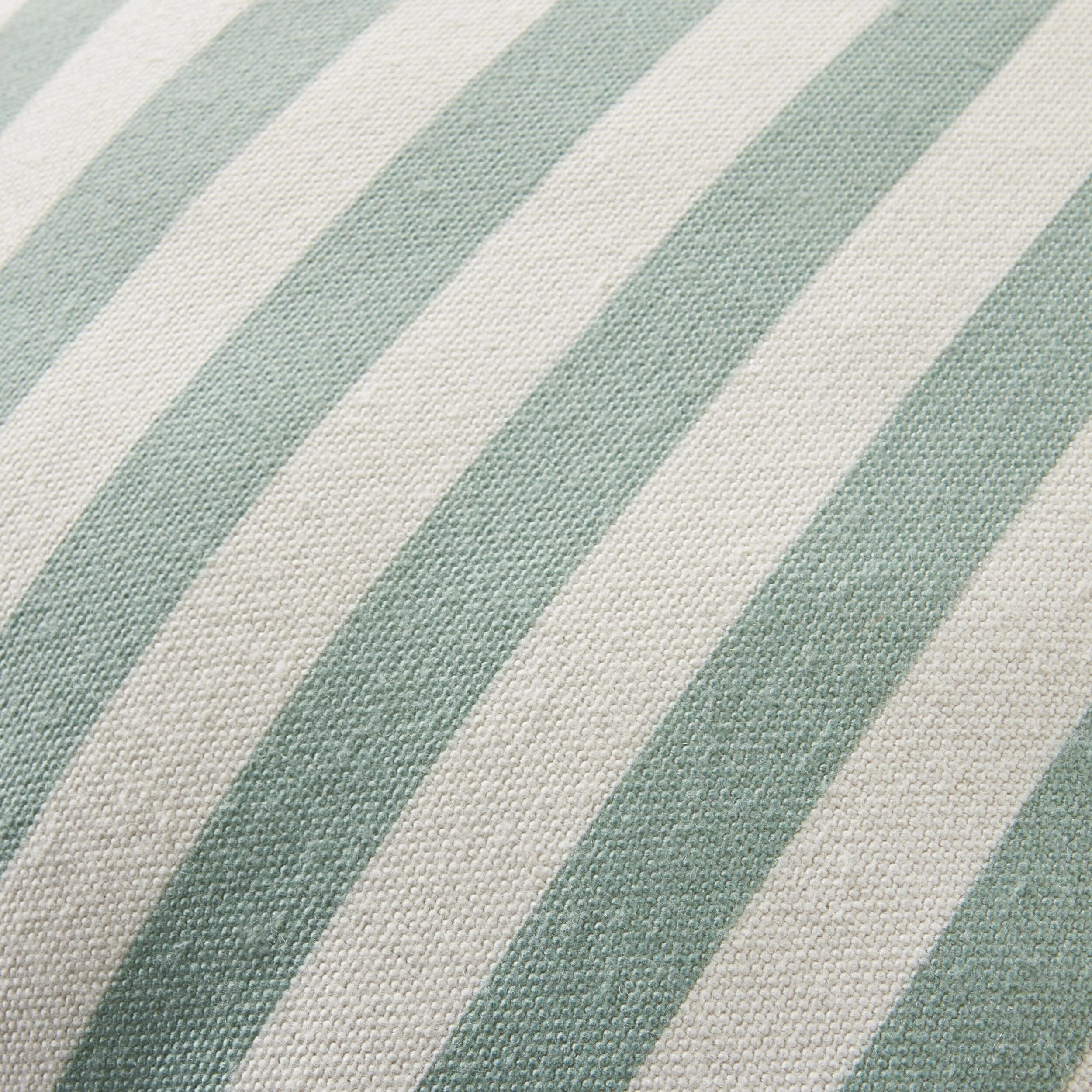 Aruba Scallop Edge Stripe Soft Green Cushion 45x45cm - Image 3