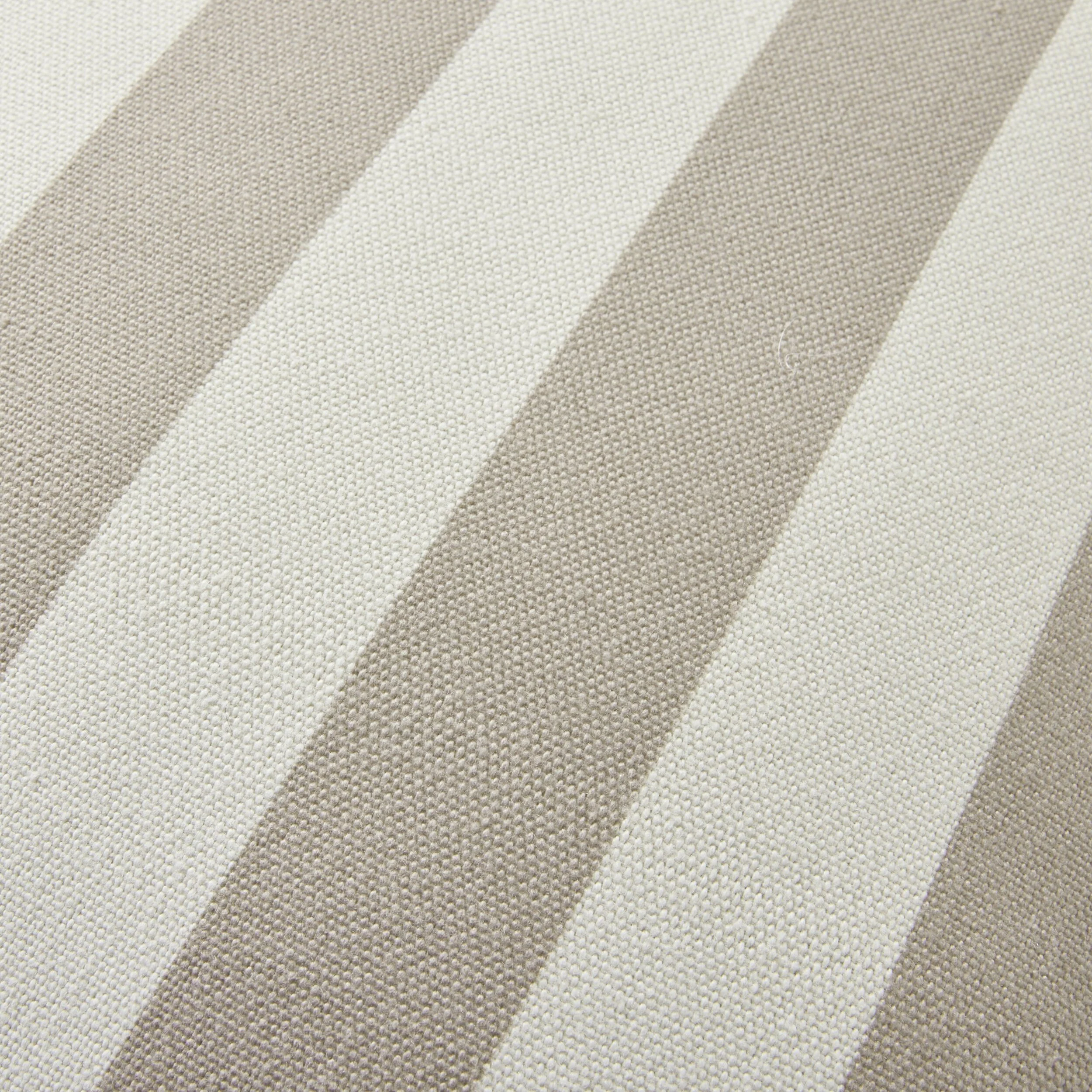 Aruba Scallop Edge Stripe Taupe Cushion 45x45cm - Image 2