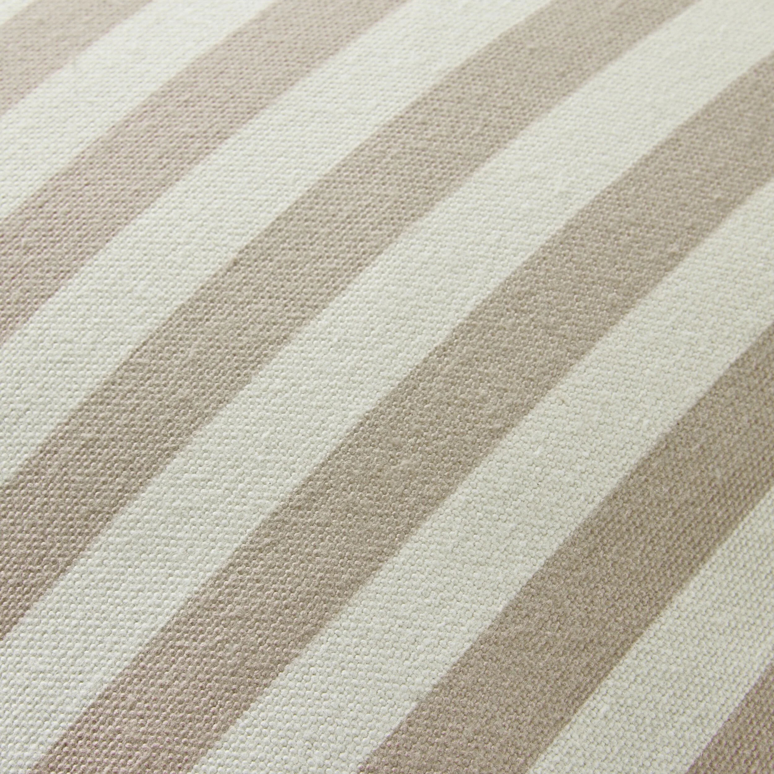 Aruba Scallop Edge Stripe Taupe Cushion 45x45cm - Image 3