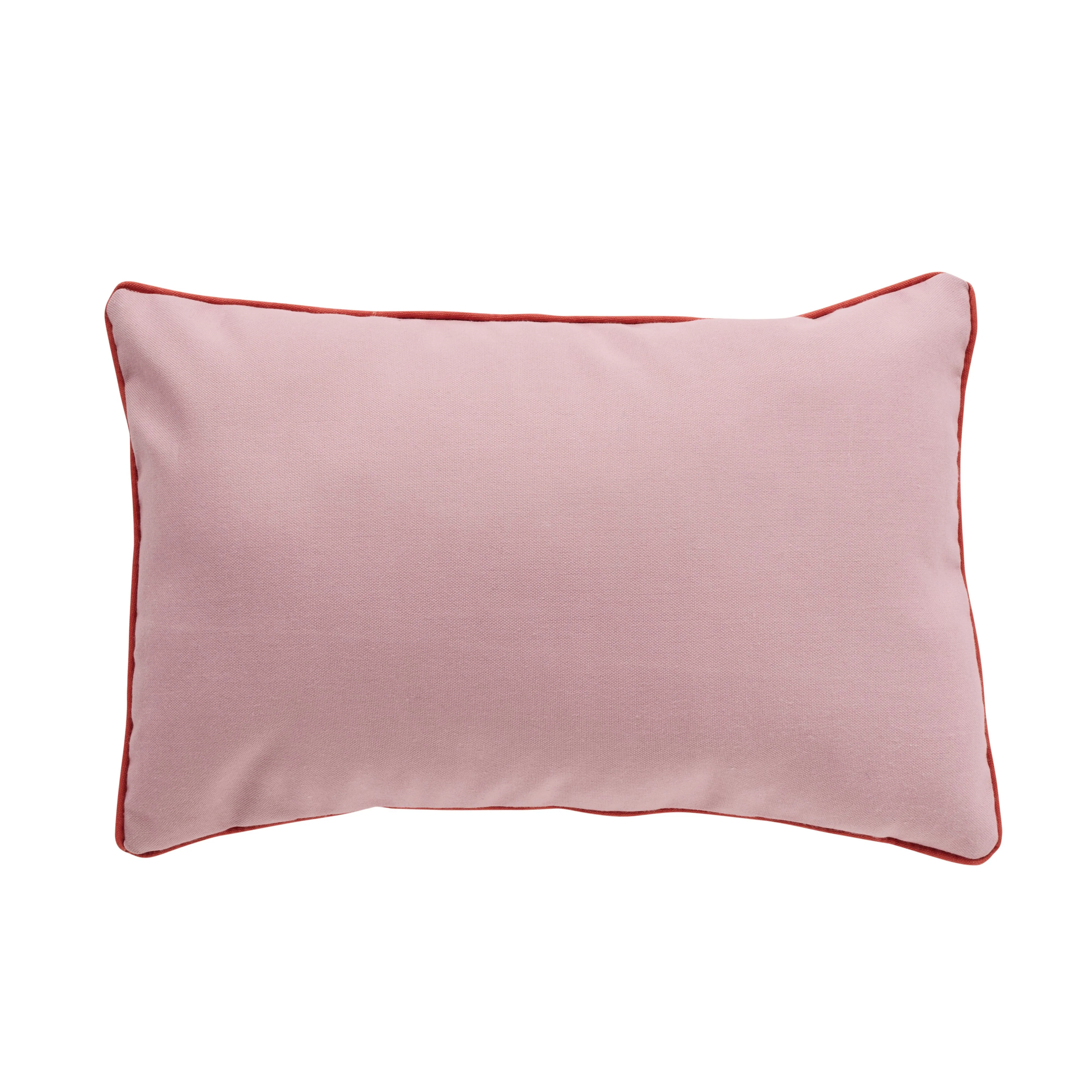 Aruba Solid and Striped Outdoor Cushion Blush Pink 35x55cm - Image 4