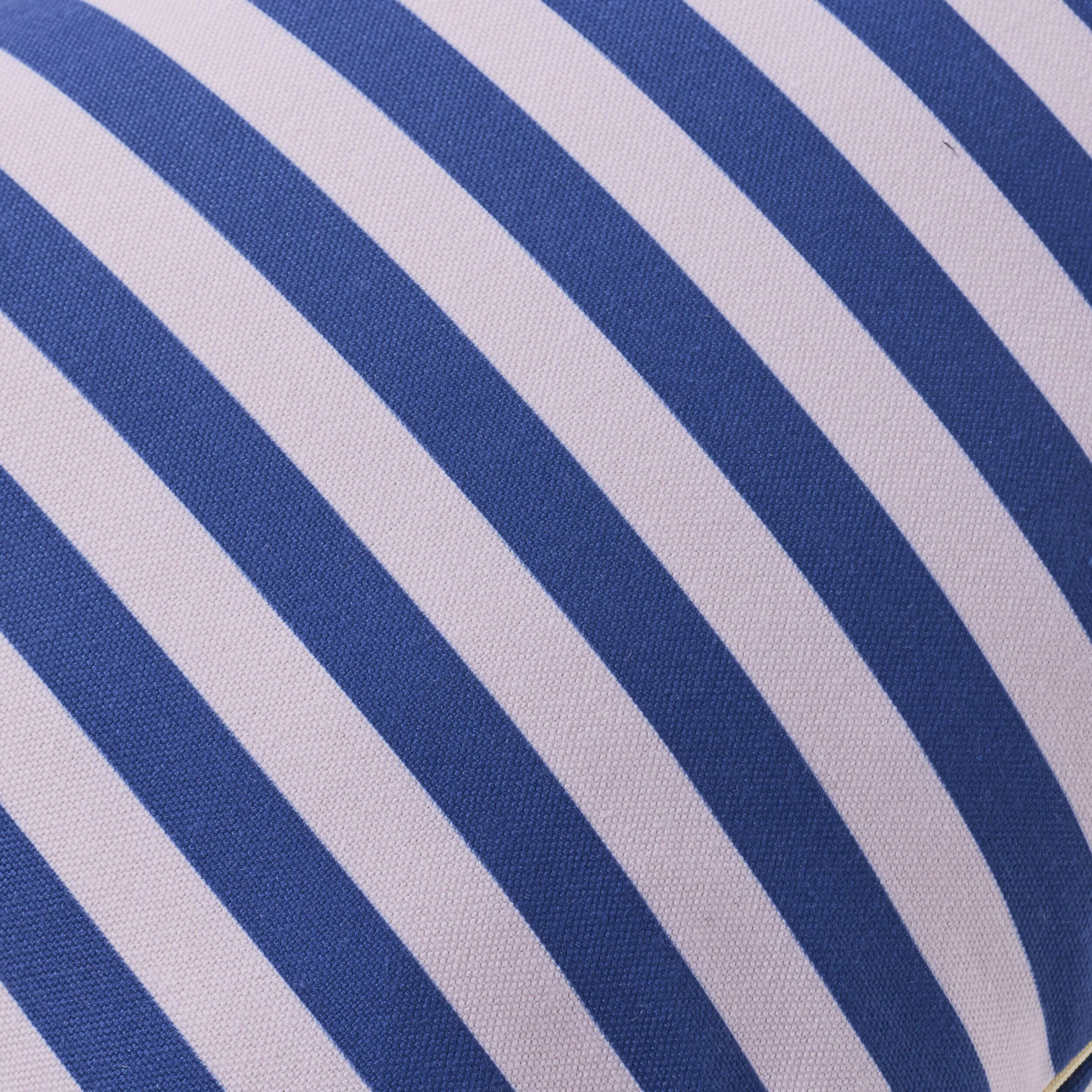 Aruba Solid and Striped Outdoor Cushion Lilac 35x55cm - Image 3