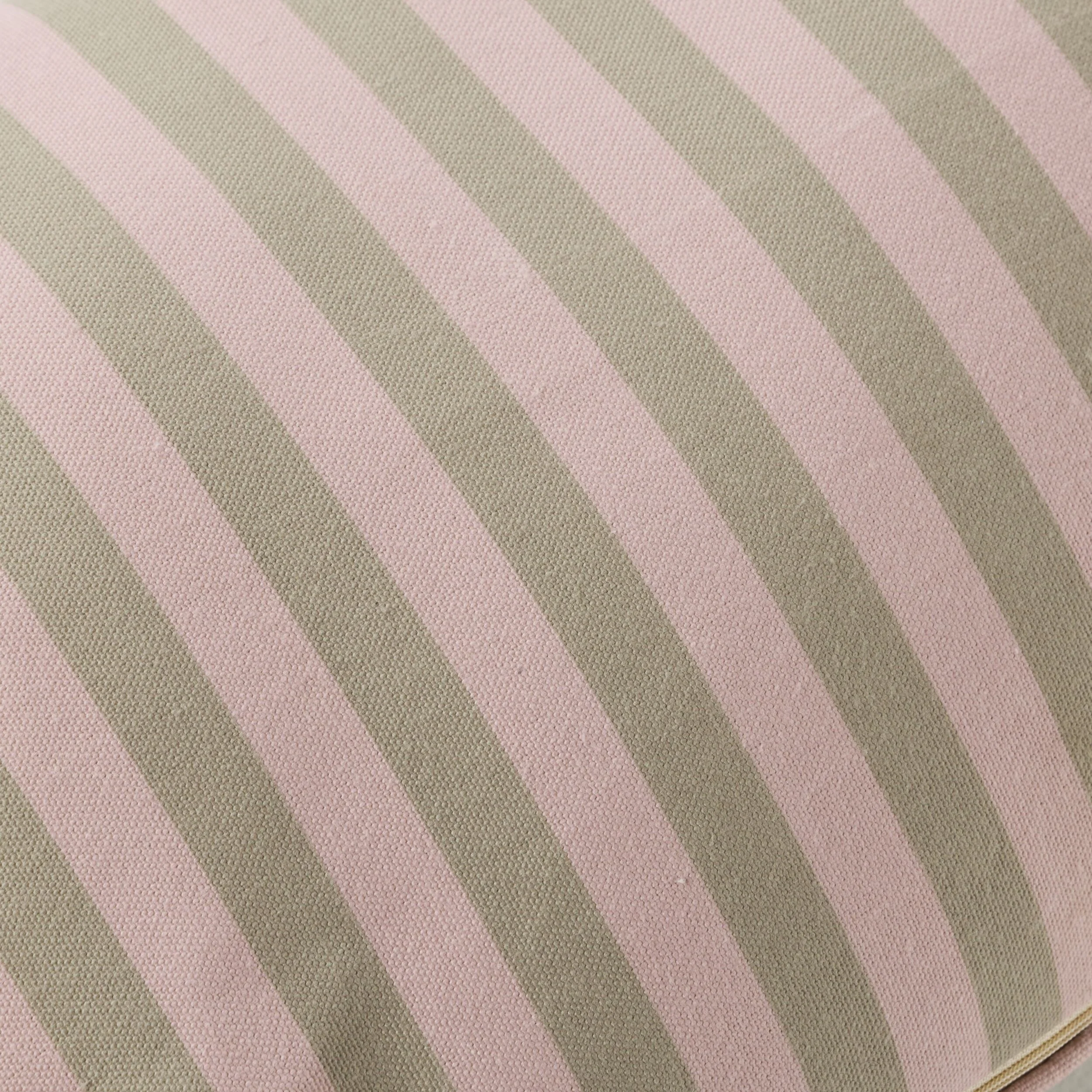 Aruba Solid and Striped Outdoor Cushion Taupe 35x55cm - Image 3
