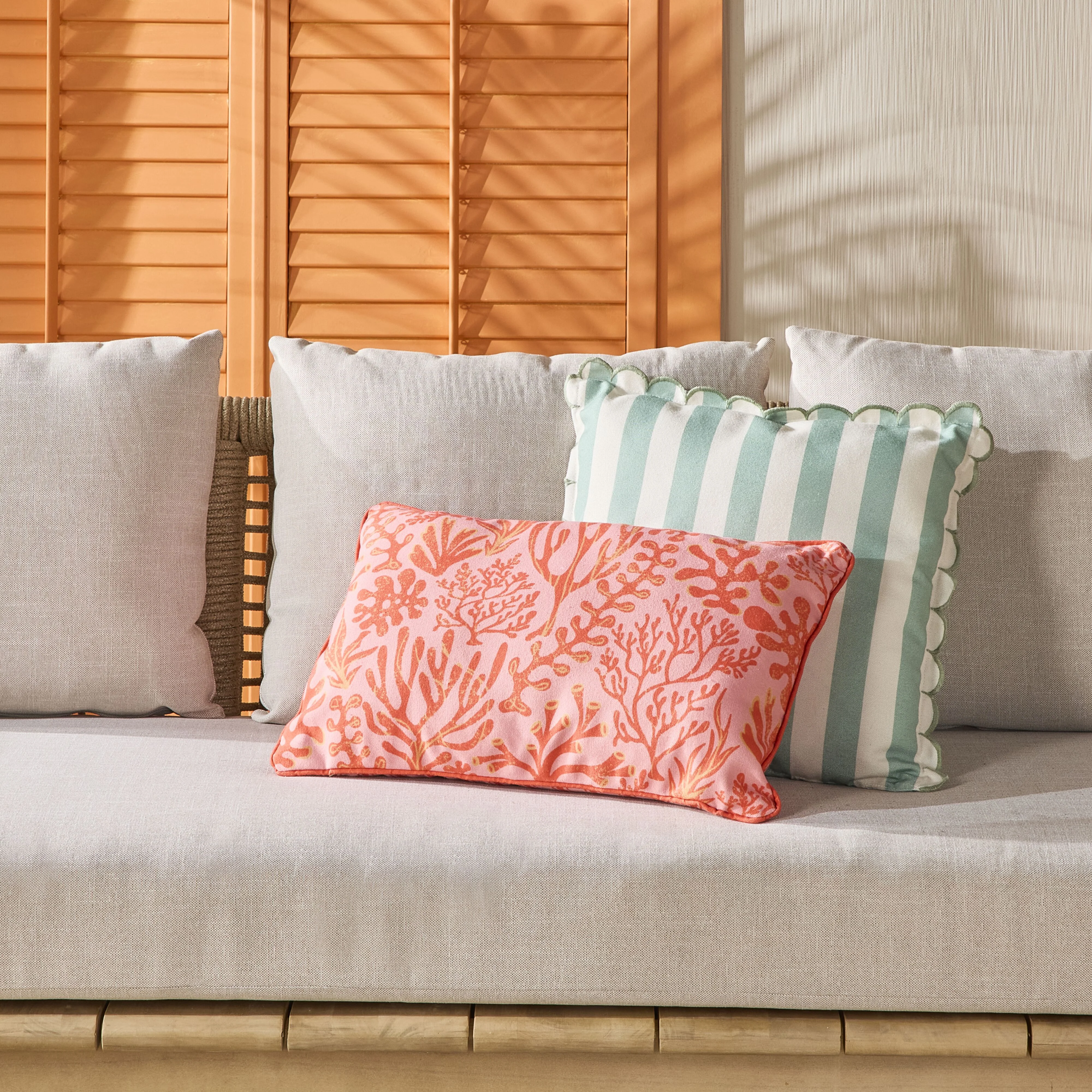 Aruba Summer Coral Reef Outdoor Cushion 35x55cm - Image 4