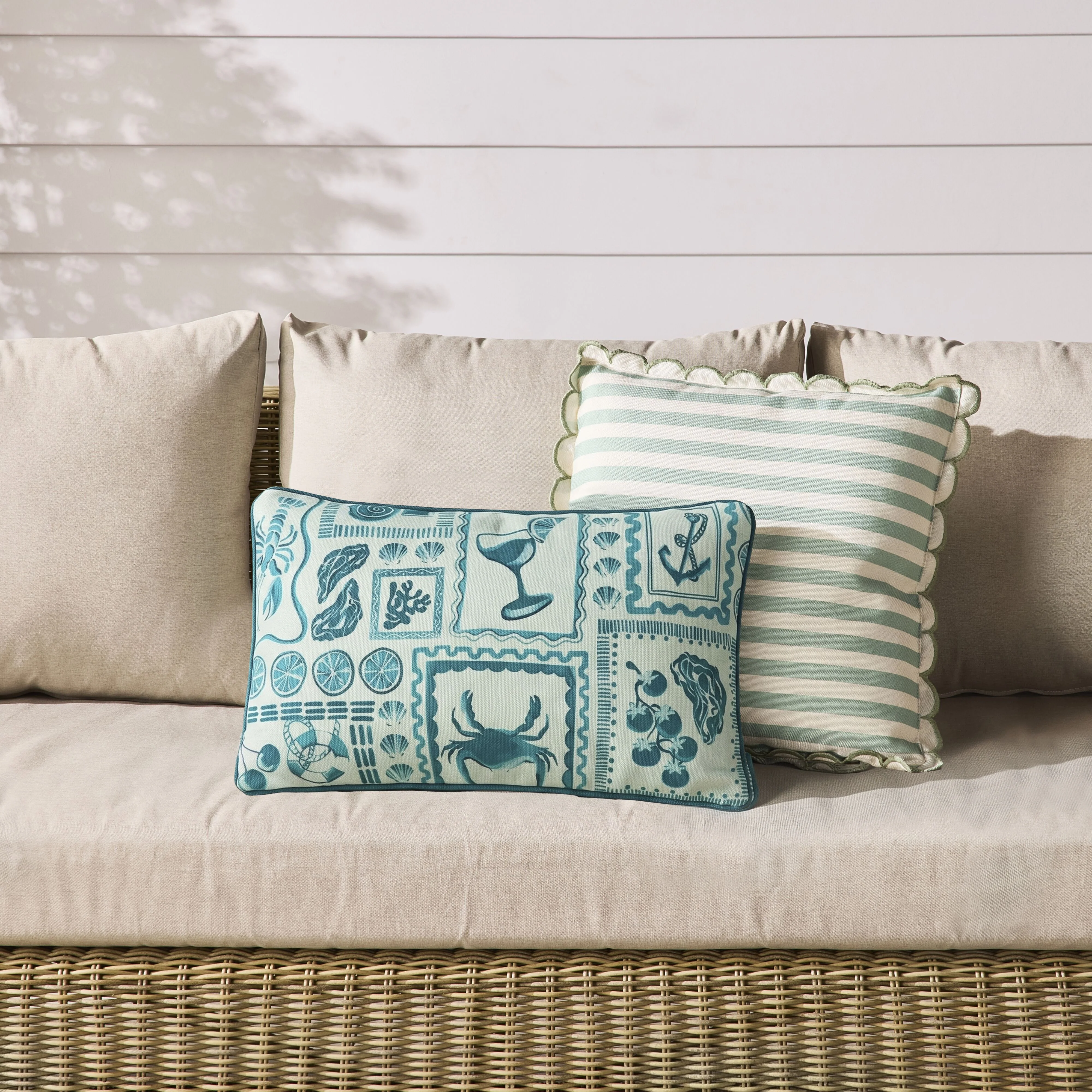 Aruba Summer Postcard Outdoor Cushion 35x55cm - Image 5