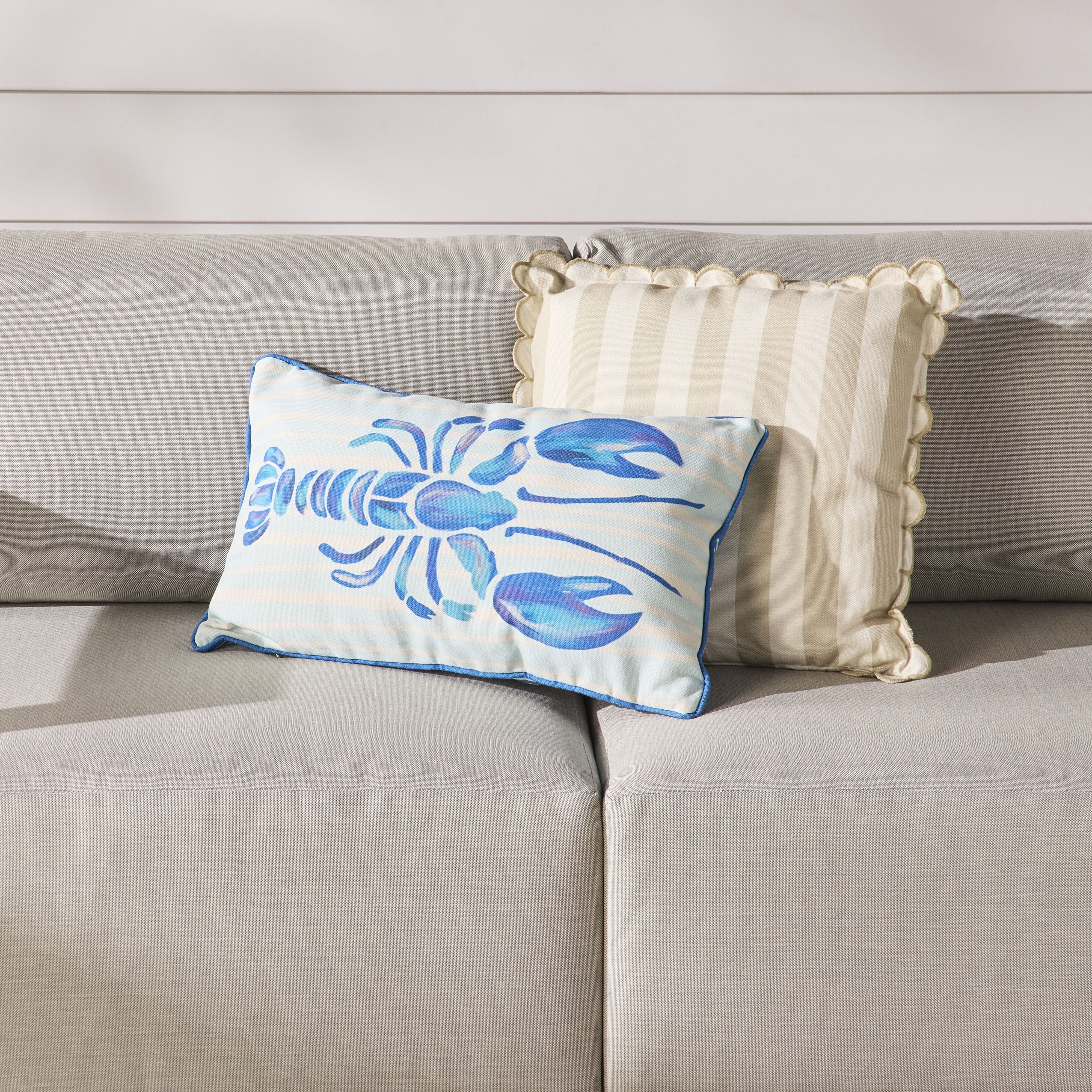 Aruba Swimming Lobster Outdoor Cushion 35x55cm - Image 4