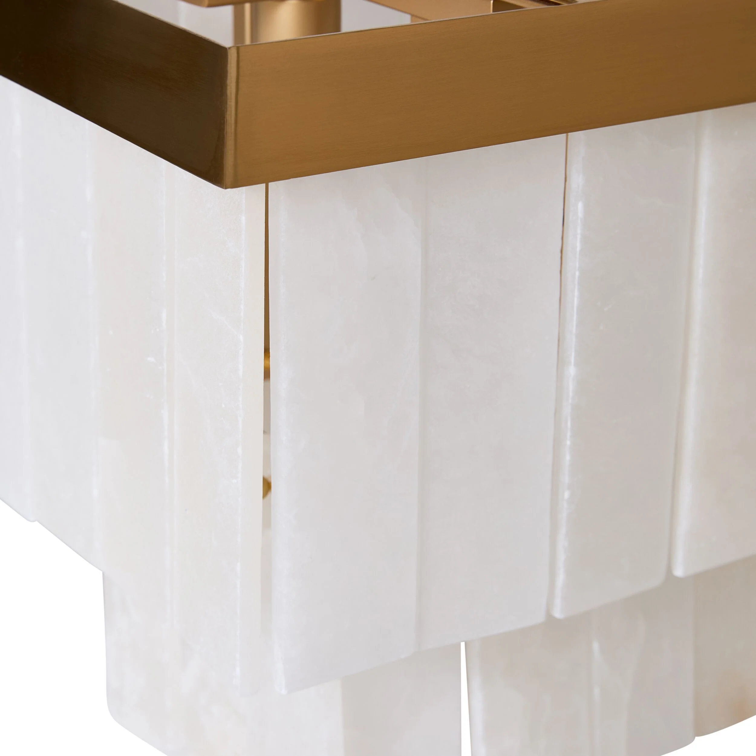 Aster 9 Light Rectangle Marble Chandelier 120x32cm - Image 3
