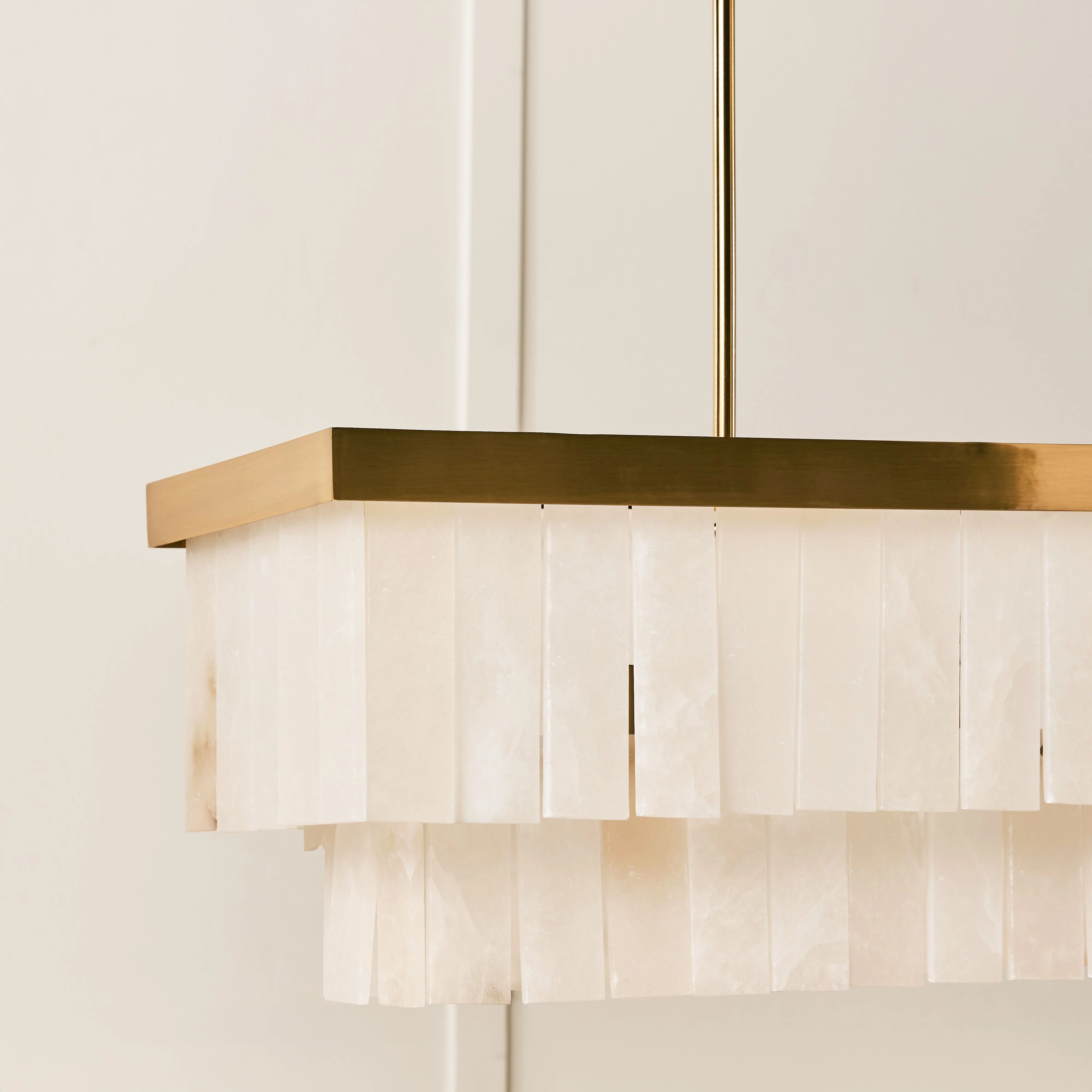 Aster 9 Light Rectangle Marble Chandelier 120x32cm - Image 6