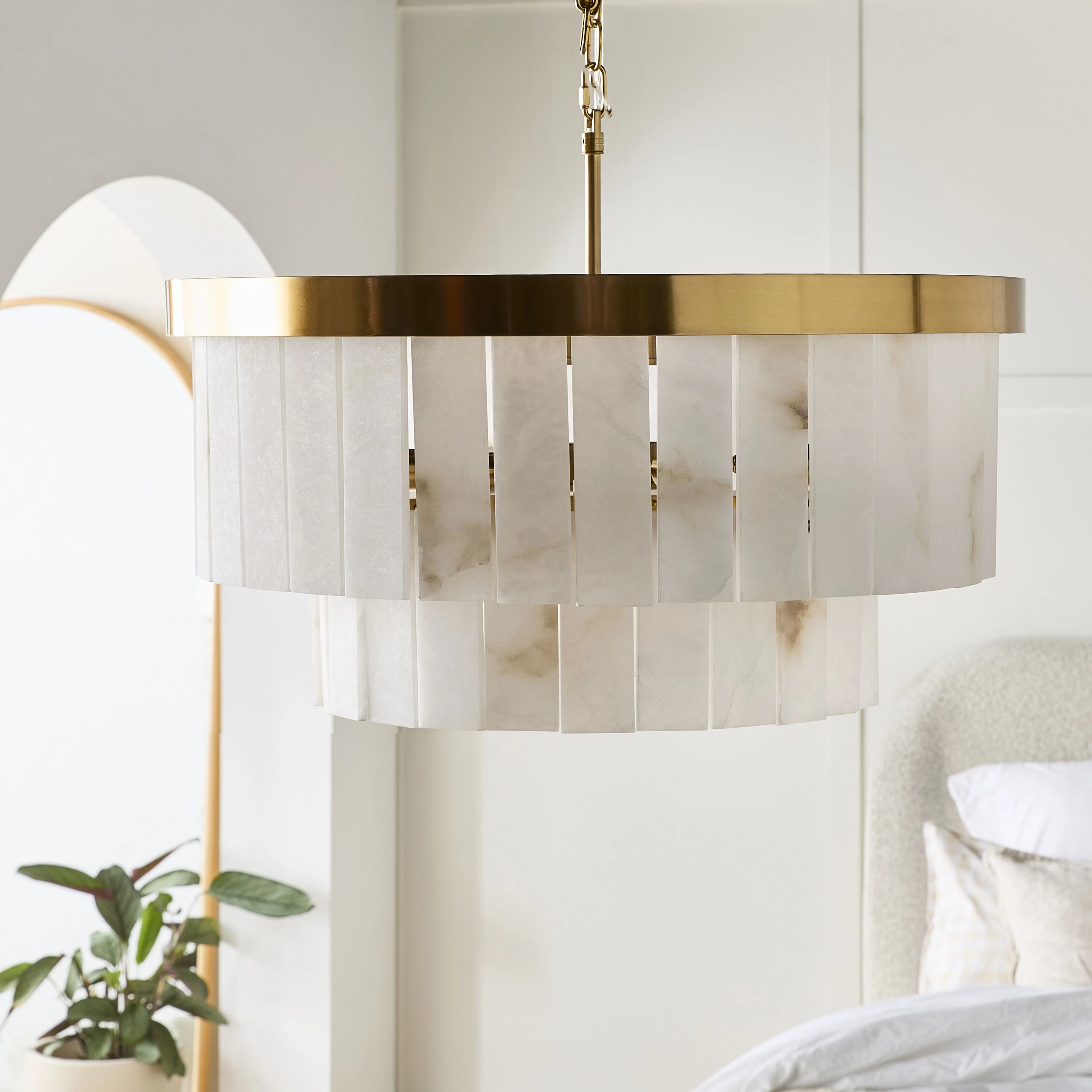 Aster 9 Light Round Marble Chandelier 60x47cm - Image 3