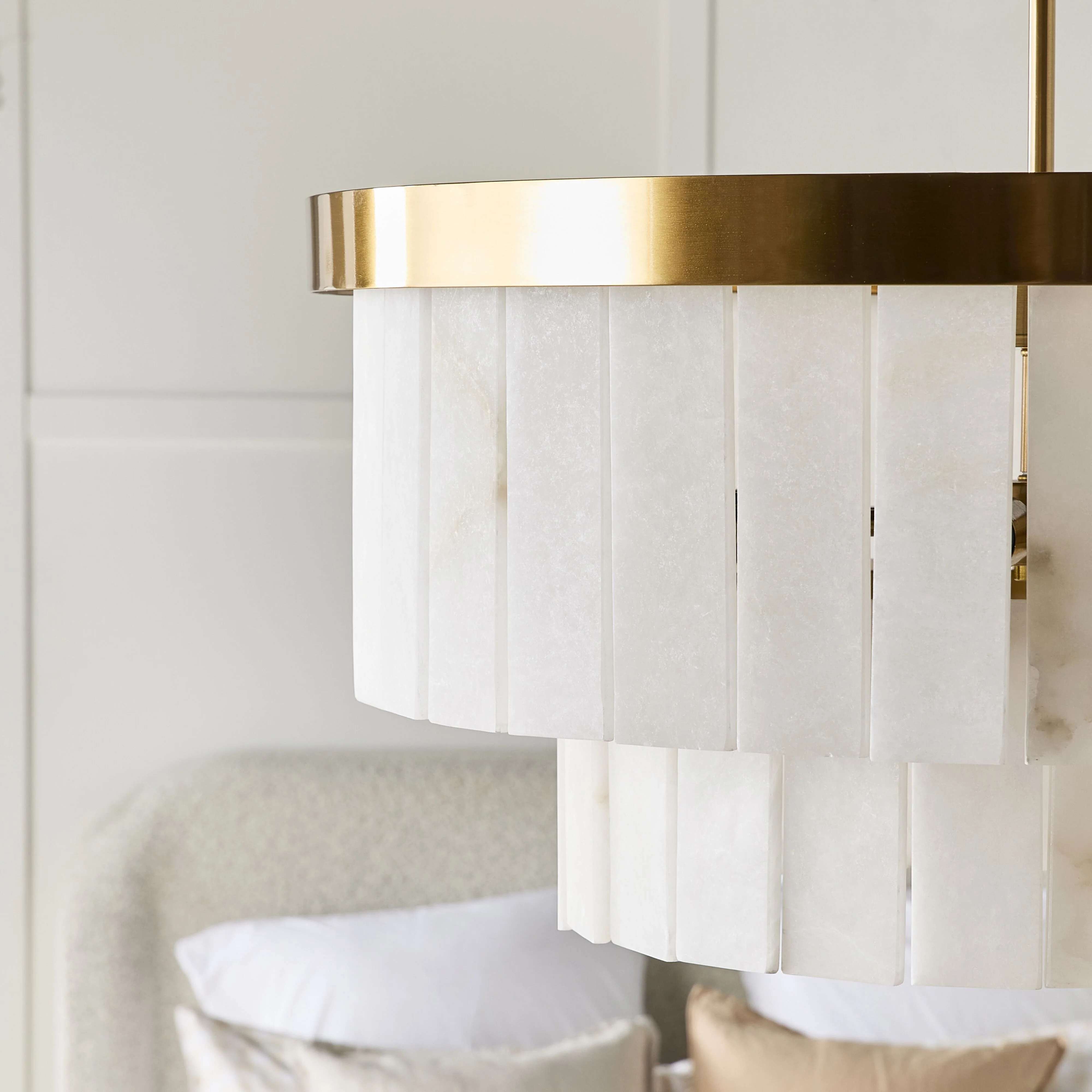 Aster 9 Light Round Marble Chandelier 60x47cm - Image 5