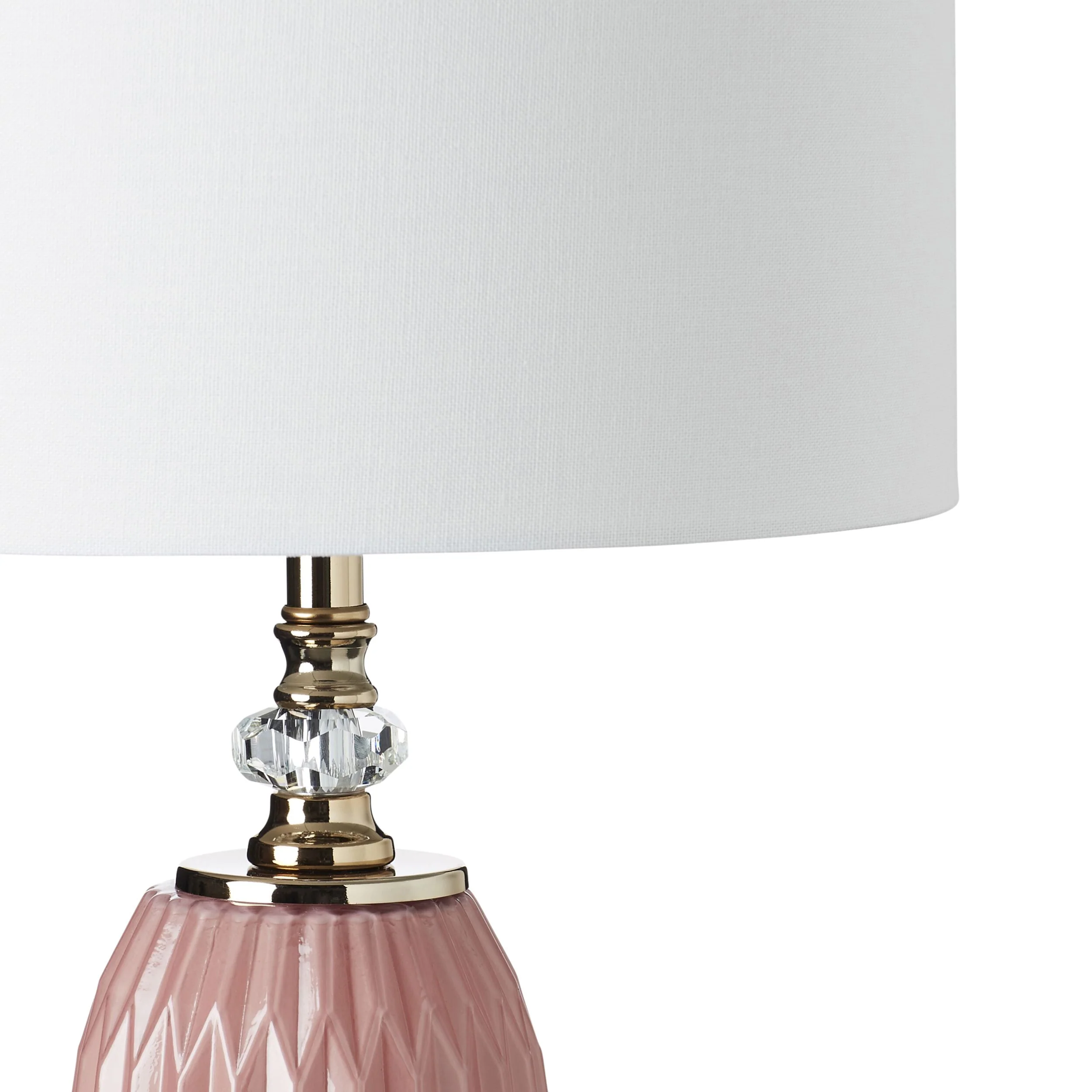 Astrid Dusty Pink Glass Table Lamp 60cm - Image 3
