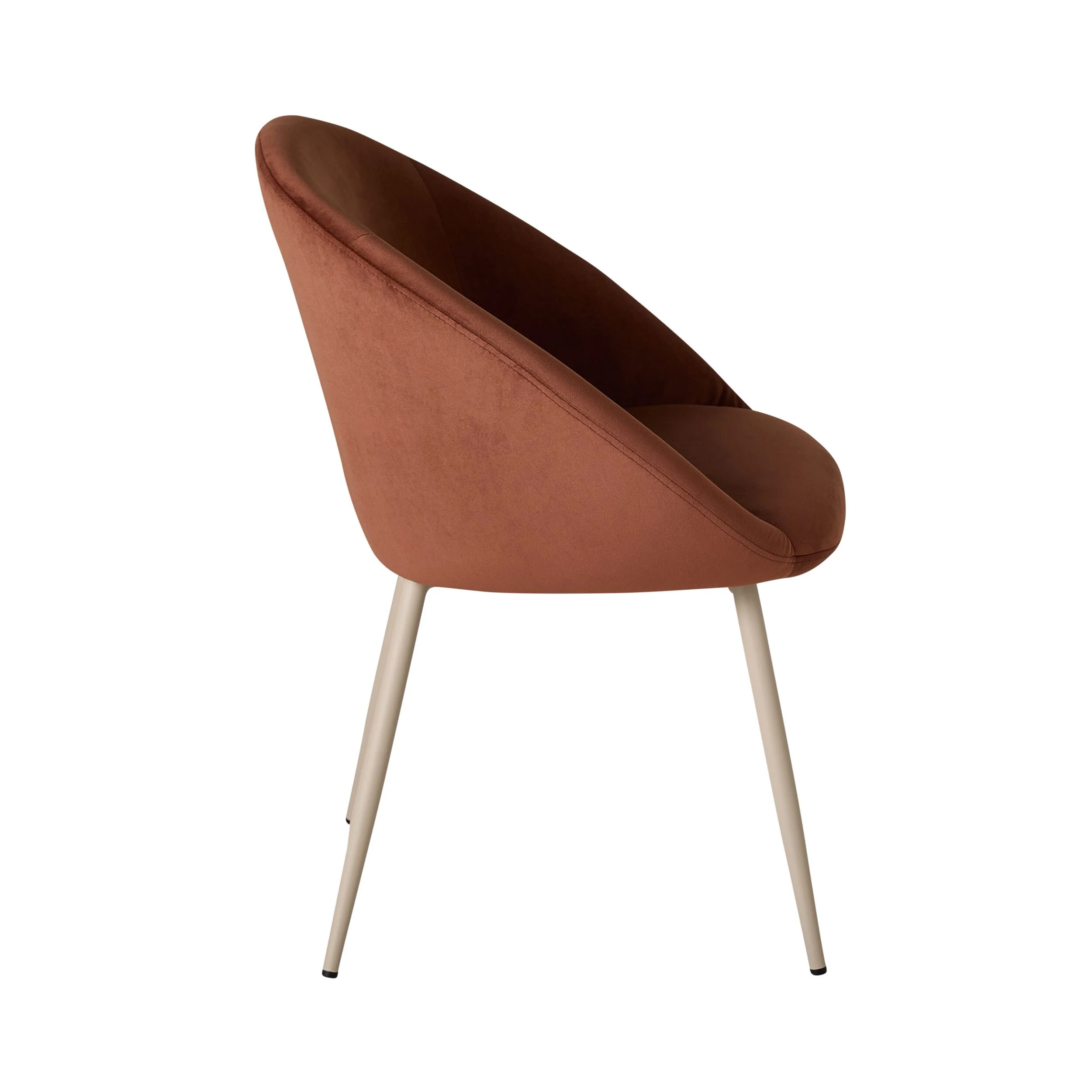 Aubrey Velvet Dining Chair Toffee - Image 3