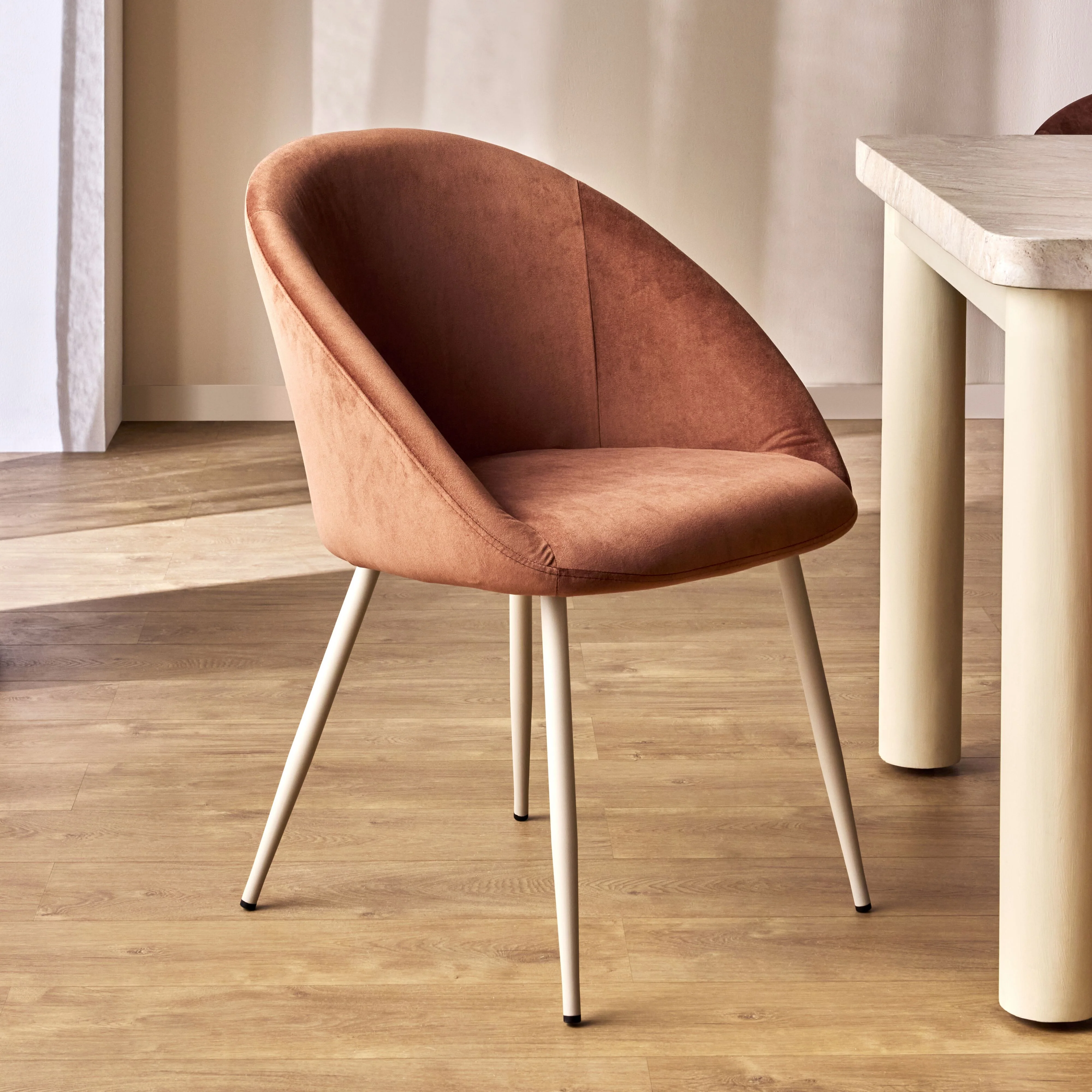 Aubrey Velvet Dining Chair Toffee - Image 9