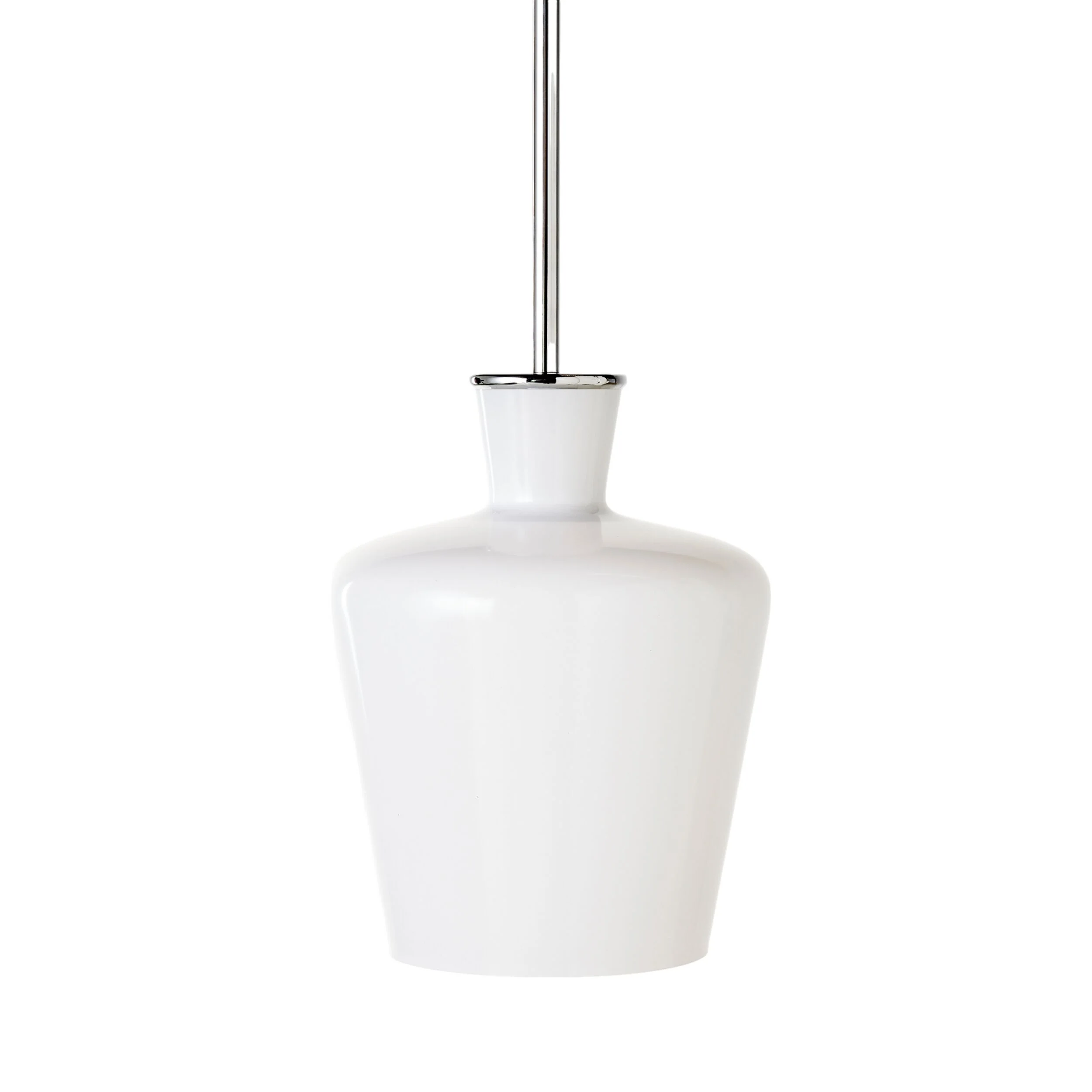 Auburn Opal Glass Pendant White 24x35cm - Image 2