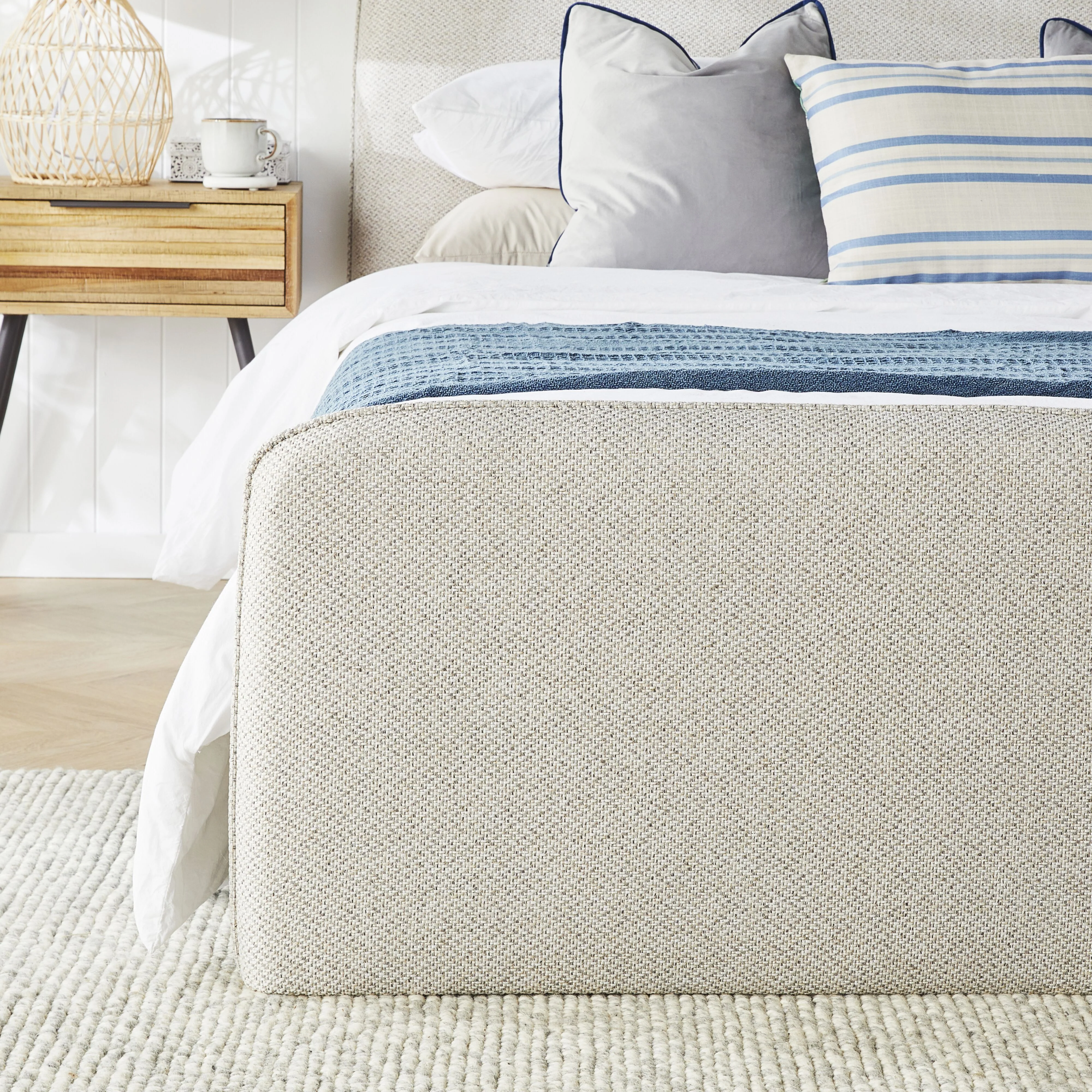 Audrey King Bed Texture Weave Natural - Image 10