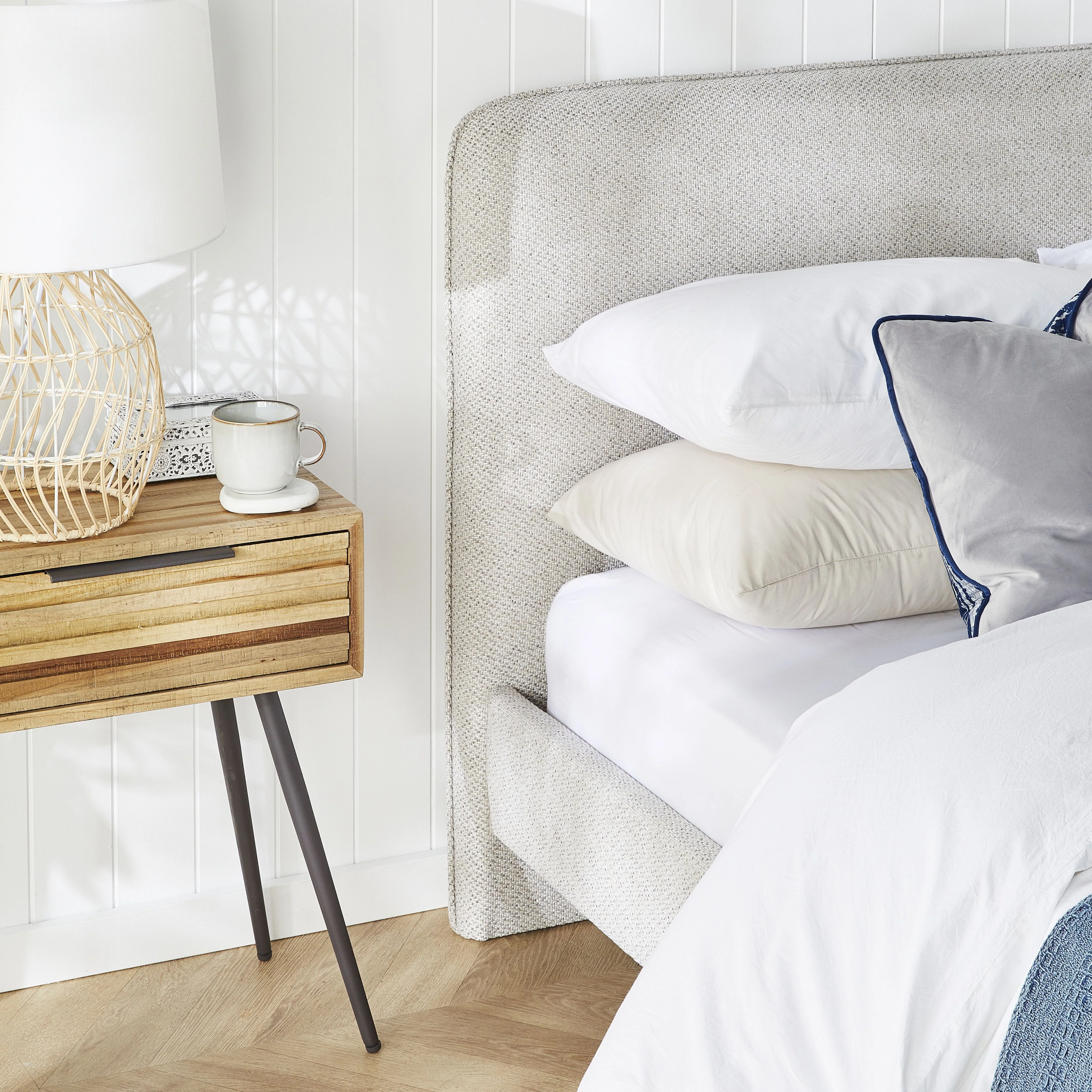 Audrey King Bed Texture Weave Natural - Image 9