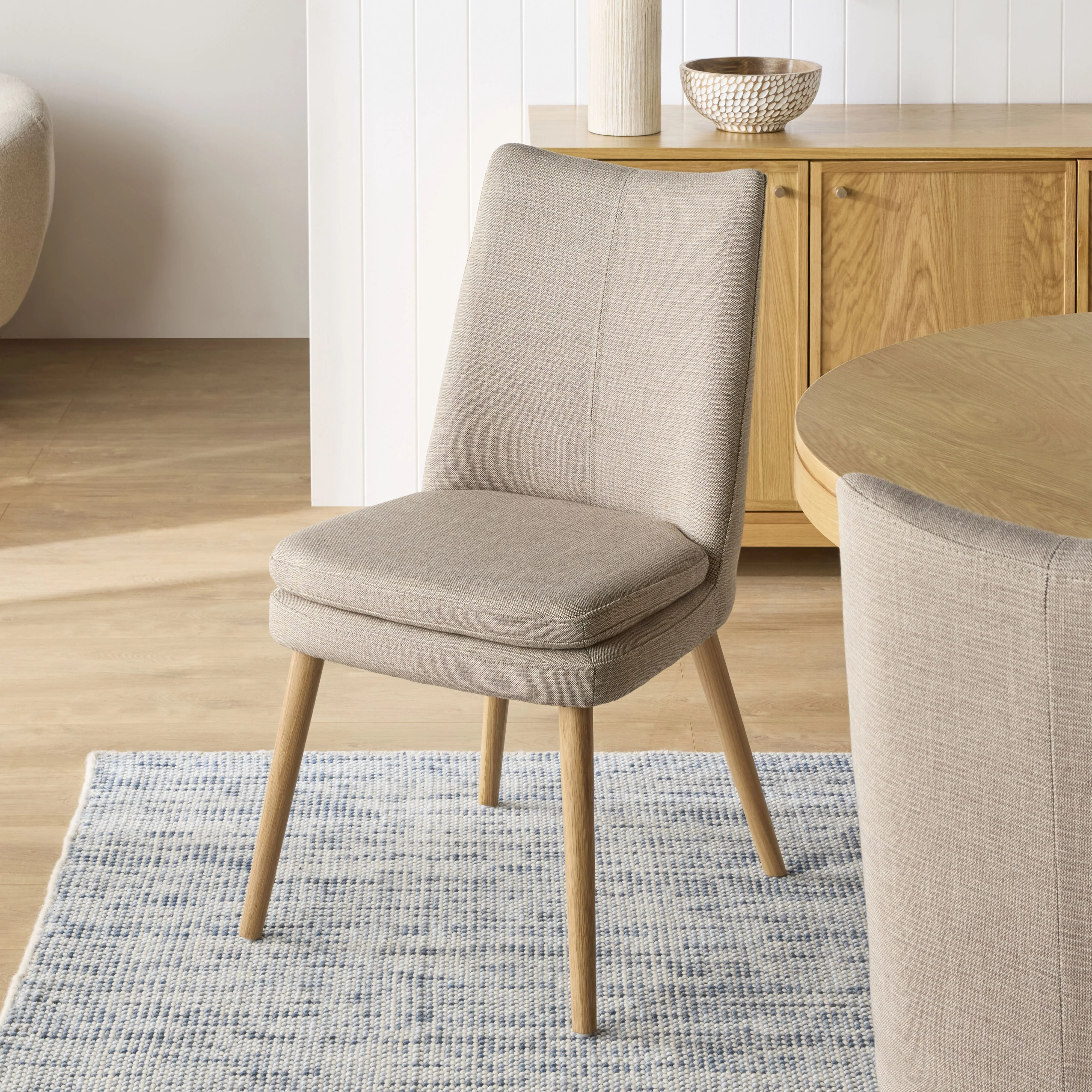 Aura Fabric Dining Chair Grey - Image 12
