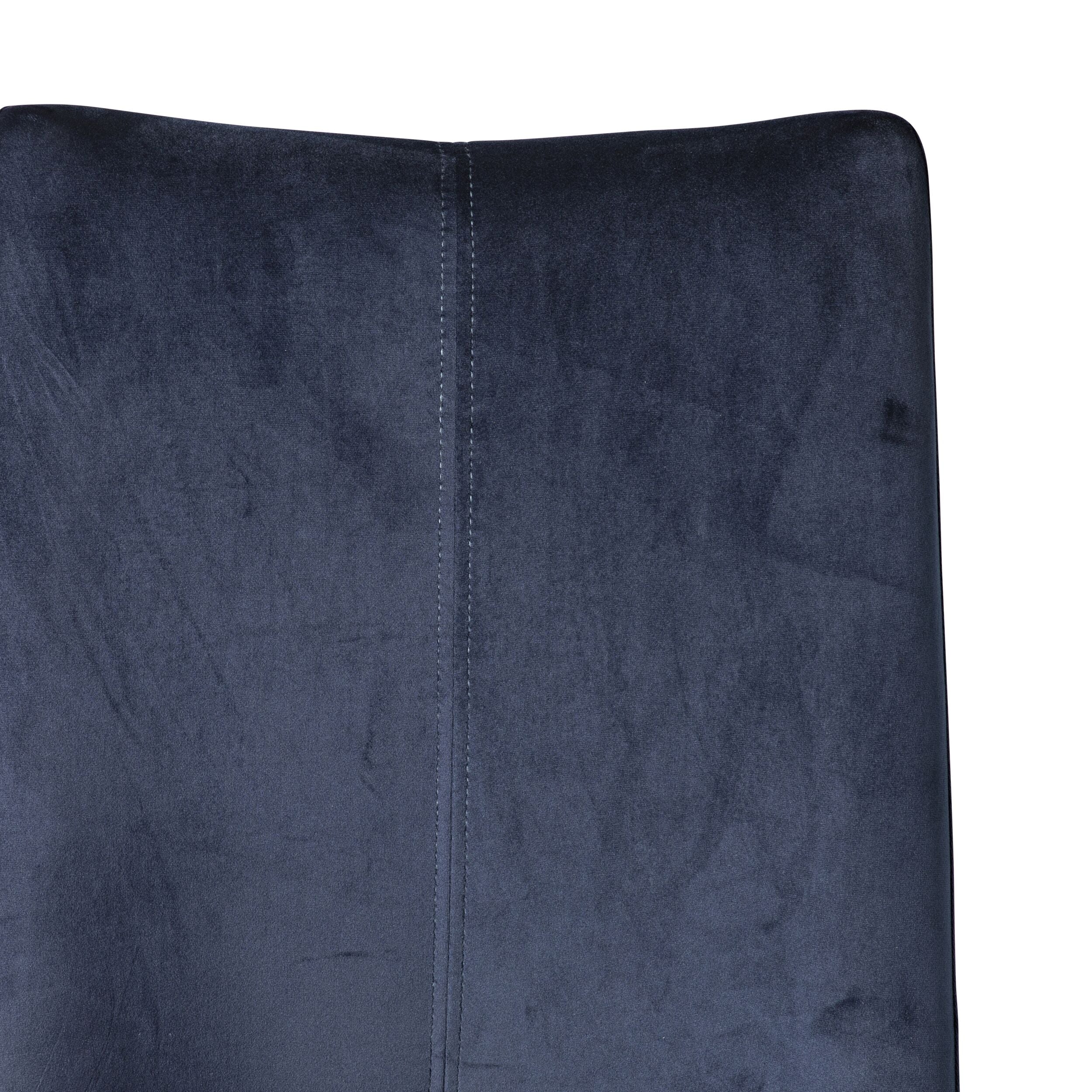 Aura Velvet Dining Chair Indigo Blue - Image 5