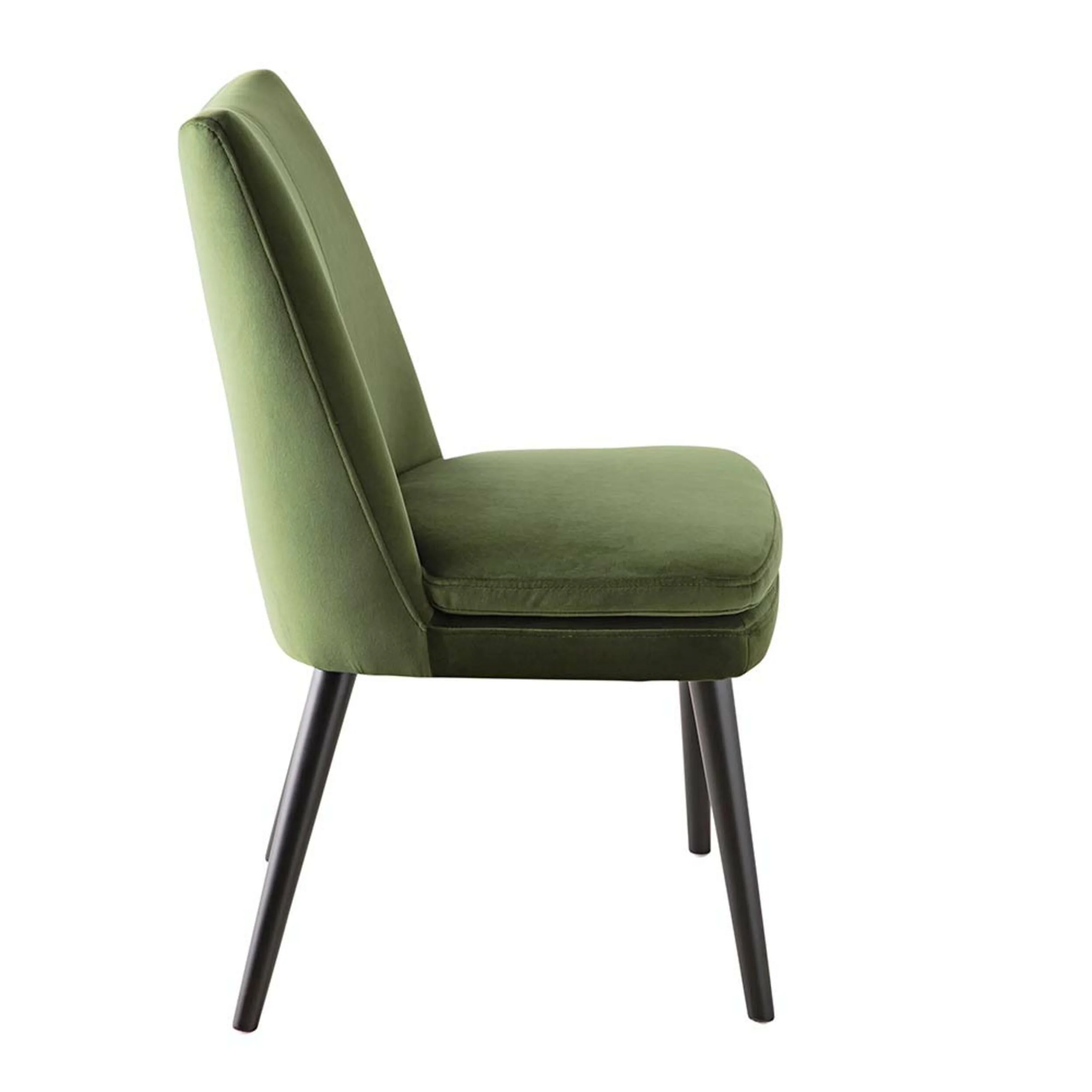 Aura Velvet Dining Chair Olive Green - Image 3