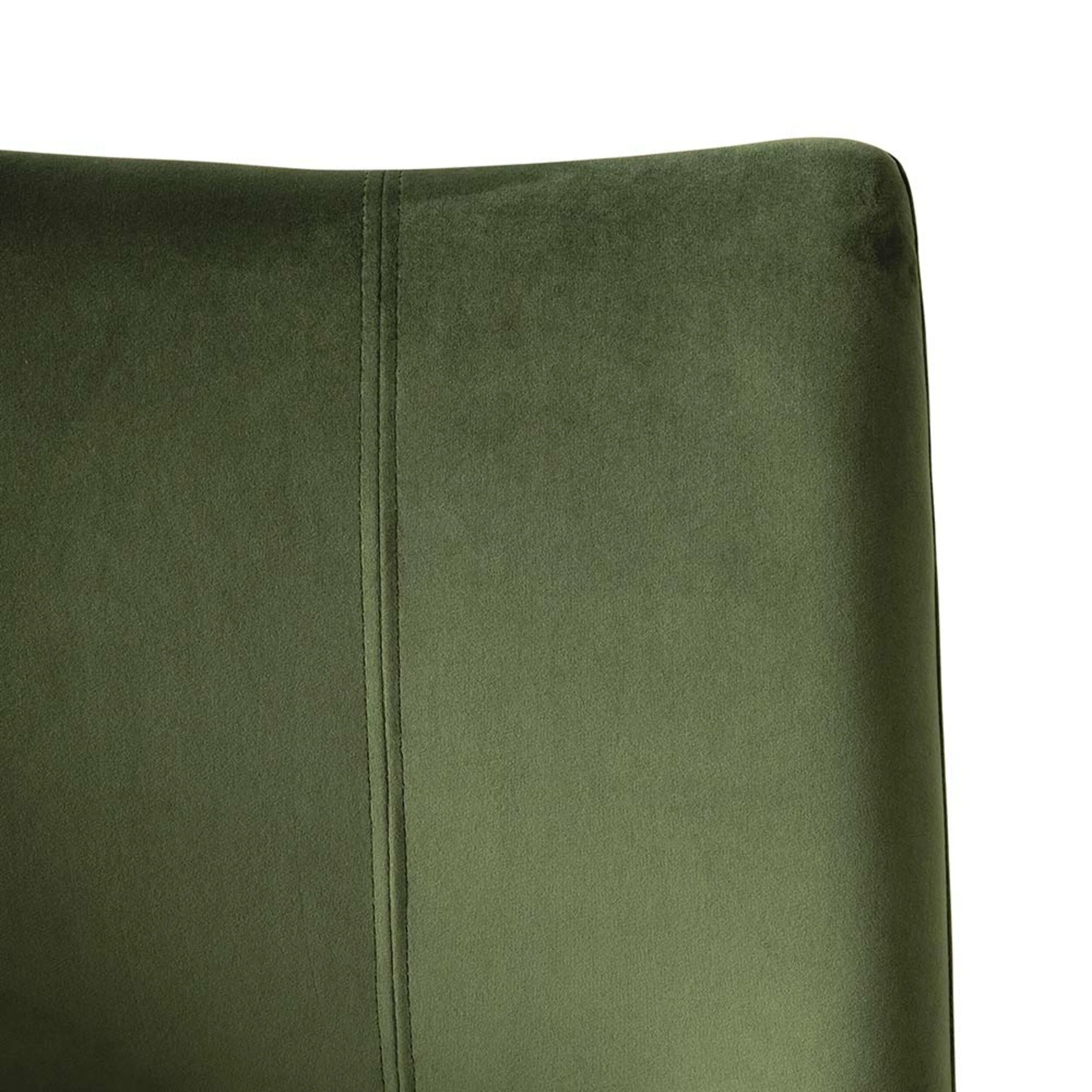 Aura Velvet Dining Chair Olive Green - Image 5