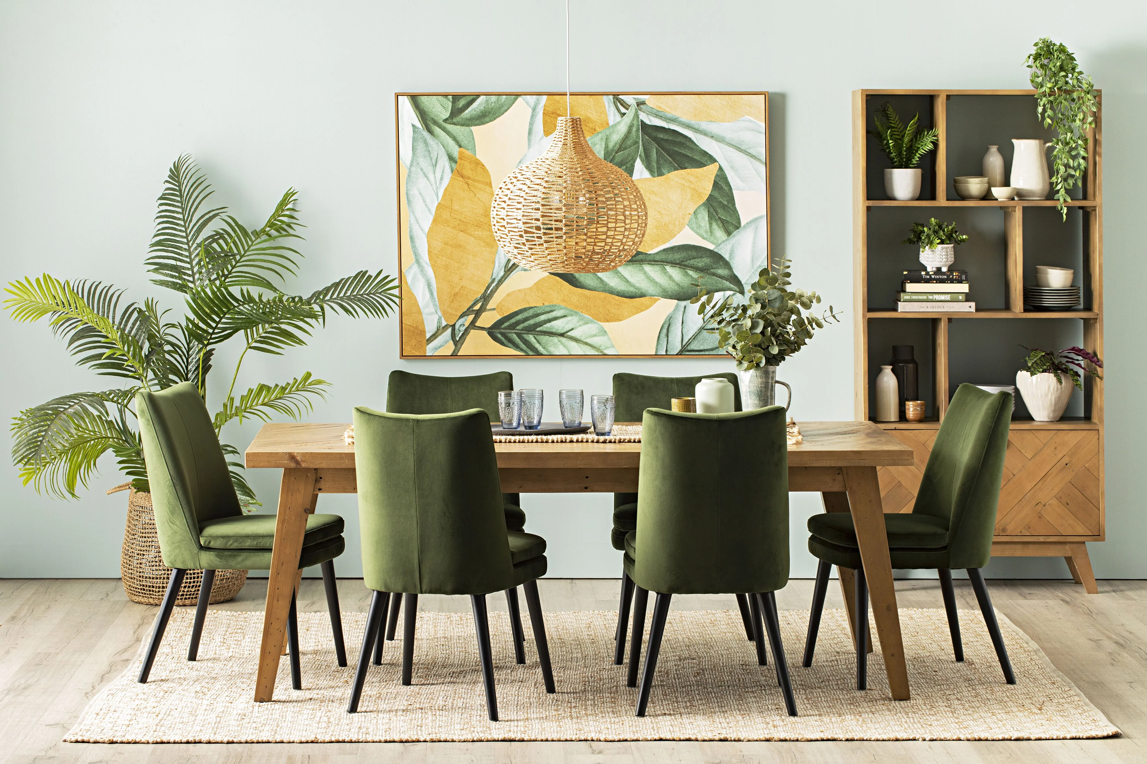 Aura Velvet Dining Chair Olive Green - Image 7