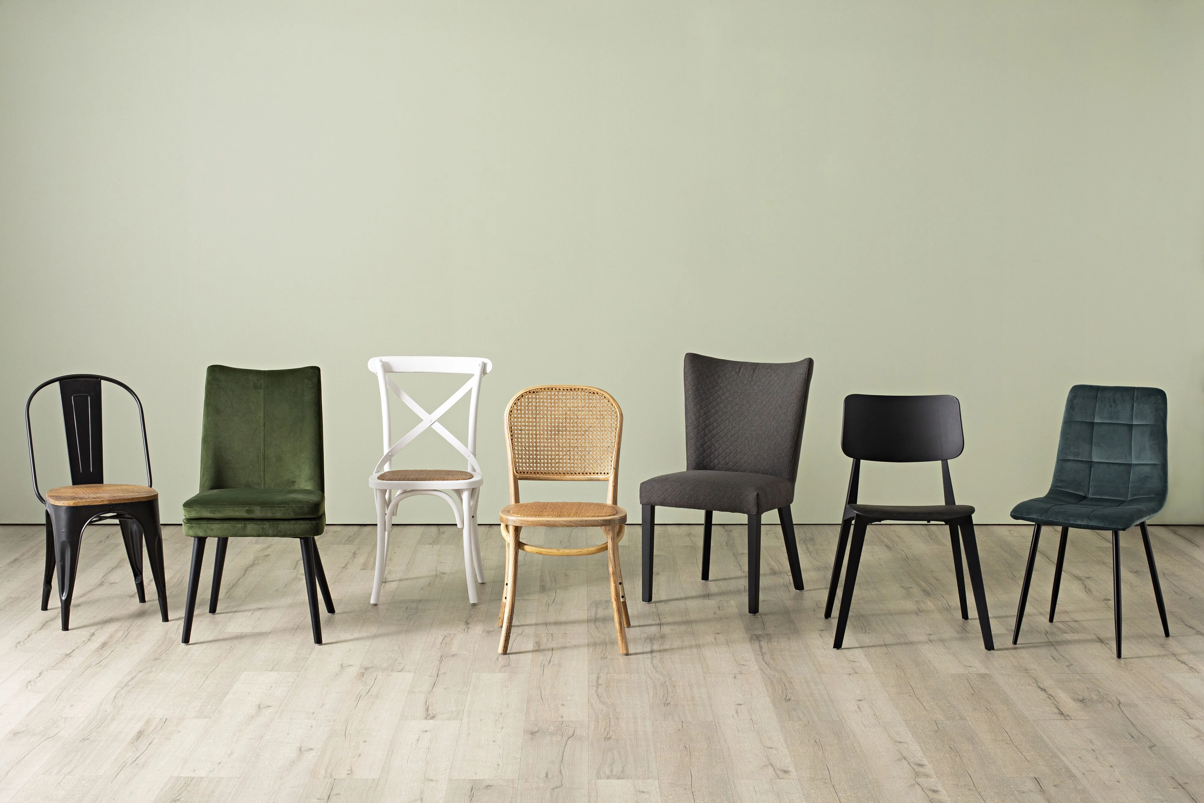 Aura Velvet Dining Chair Olive Green - Image 8