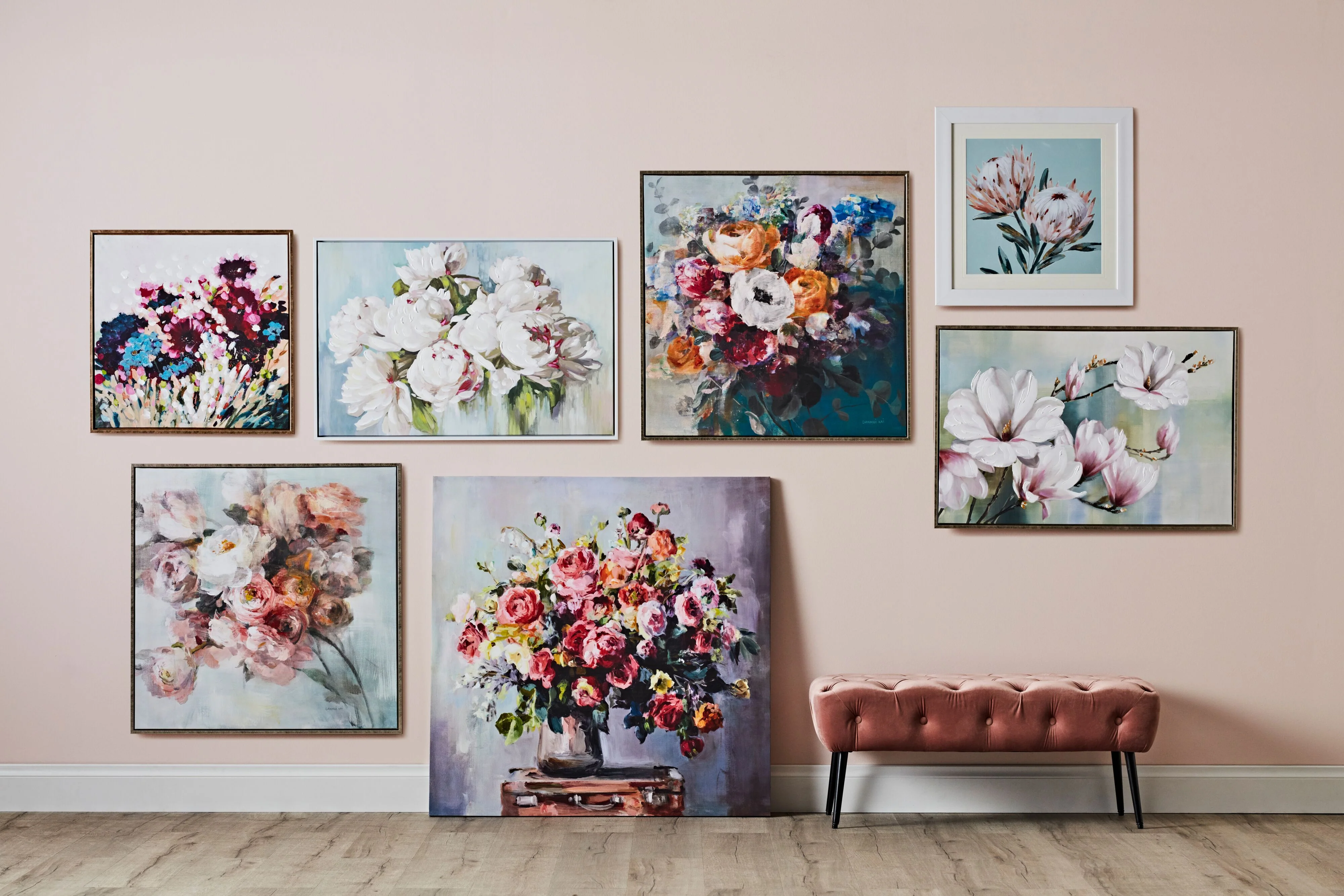 Autumn Bouquet Framed Print 80x80cm - Image 4