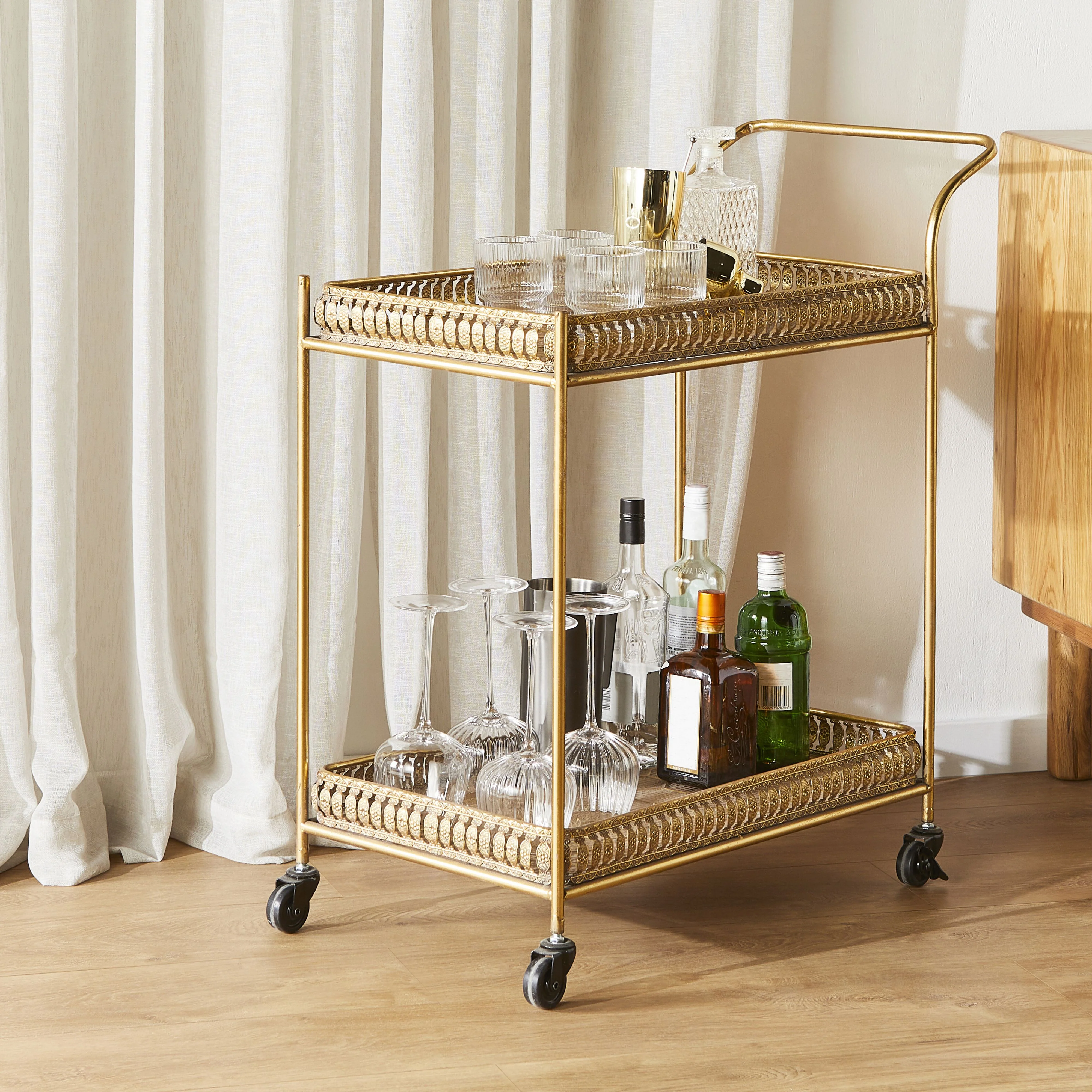 Avalene Drinks Trolley 79x38x81cm - Image 6