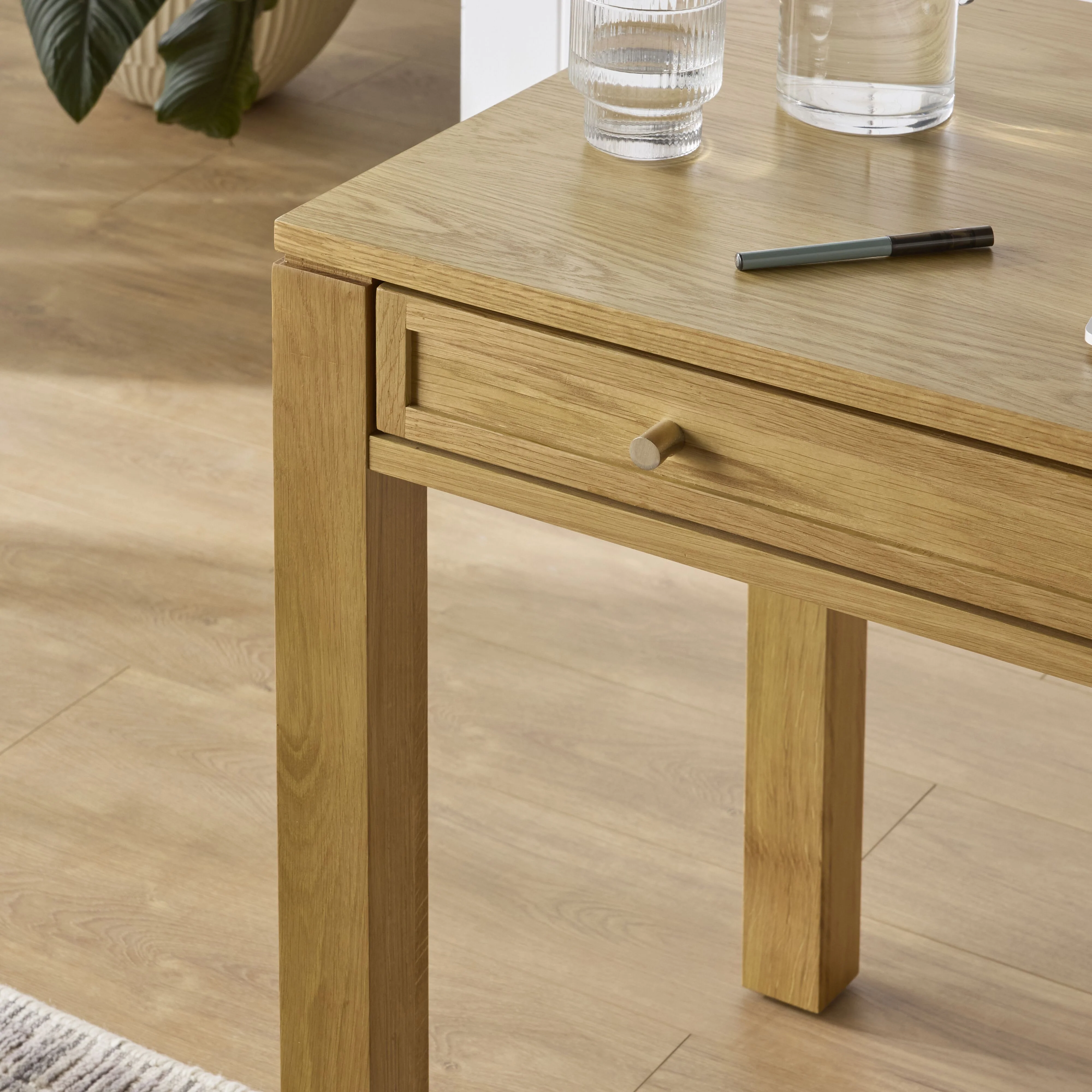Avalon 1 Drawer Desk Light Oak - Image 5