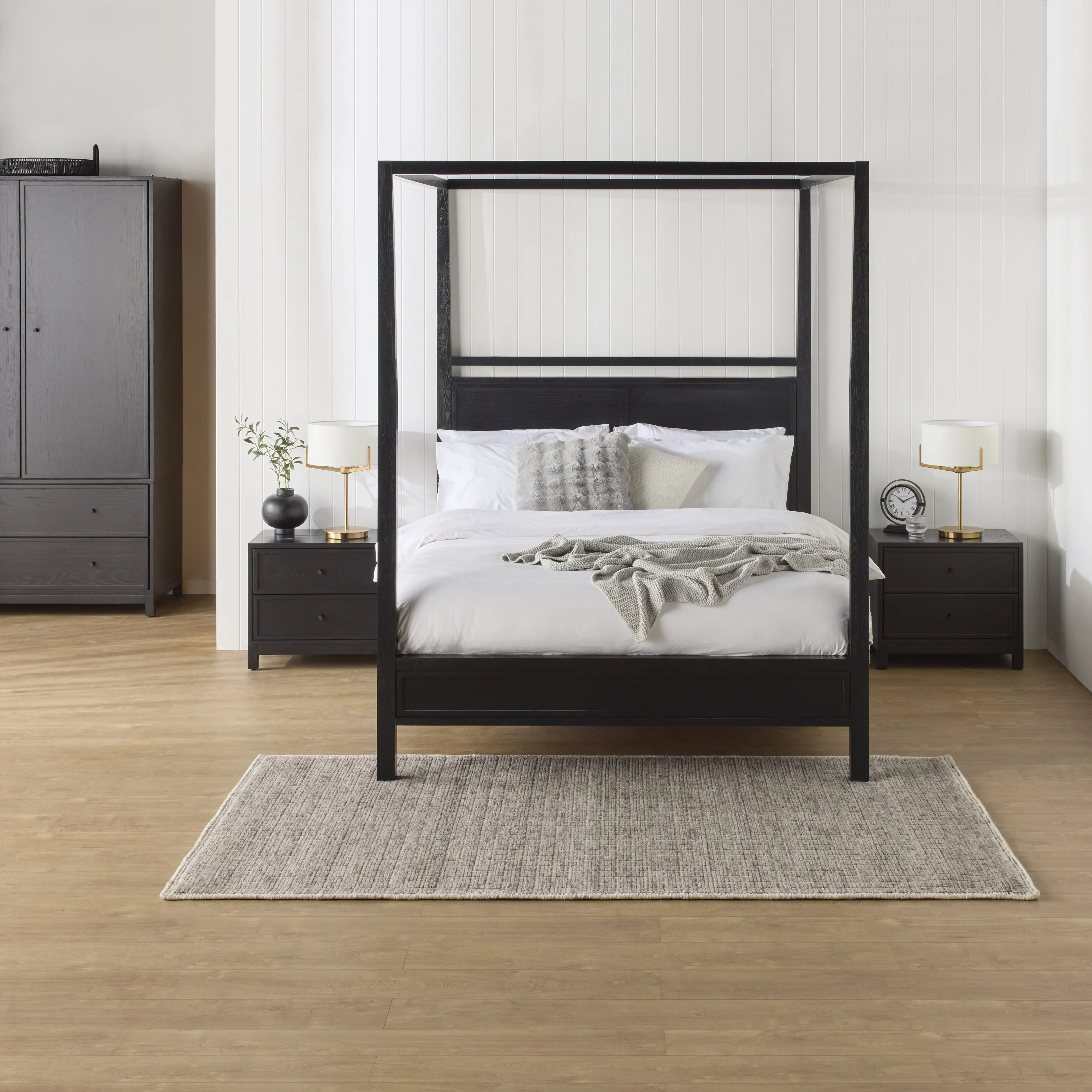 Avalon 2 Drawer Wardrobe Black - Image 10