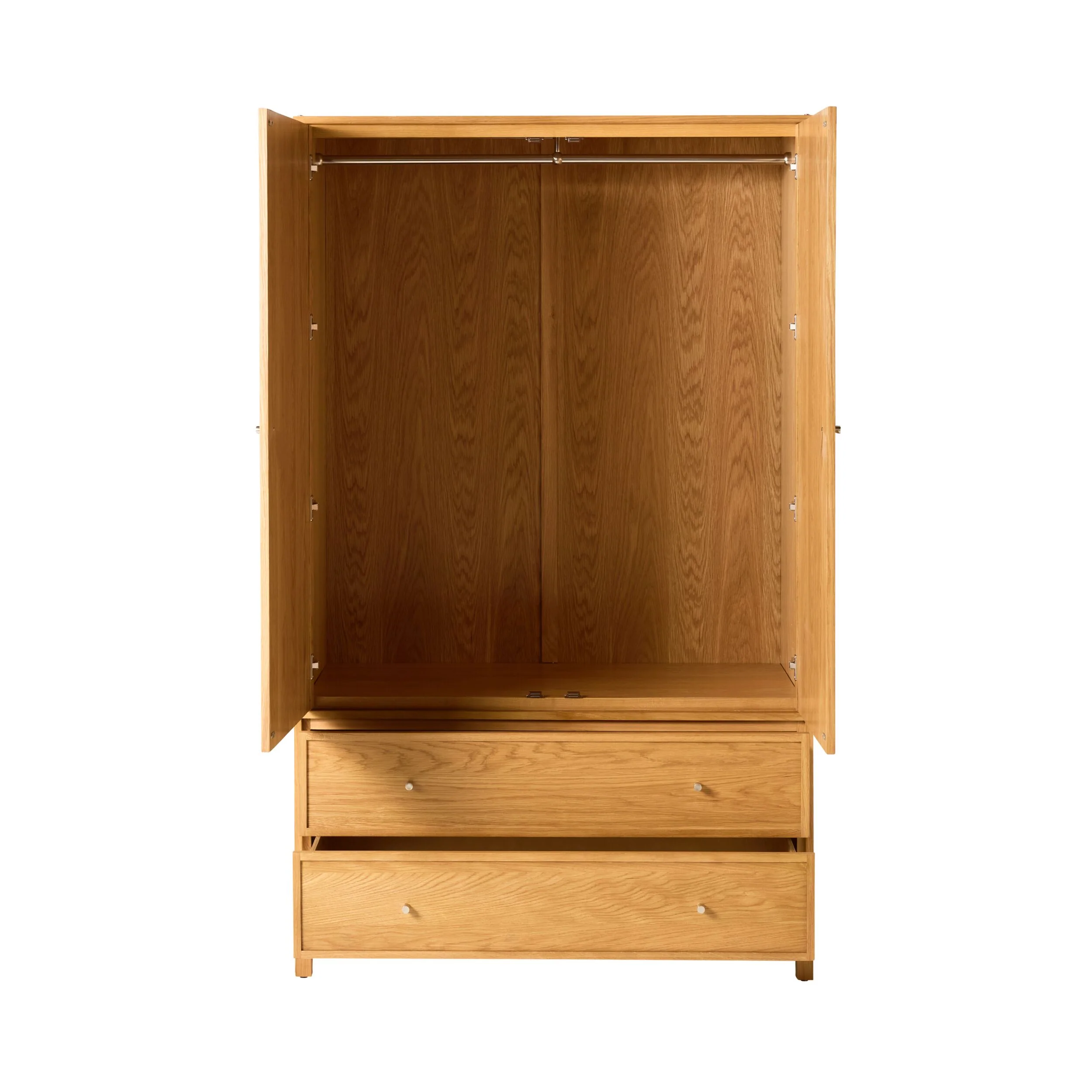 Avalon 2 Drawer Wardrobe Light Oak - Image 2