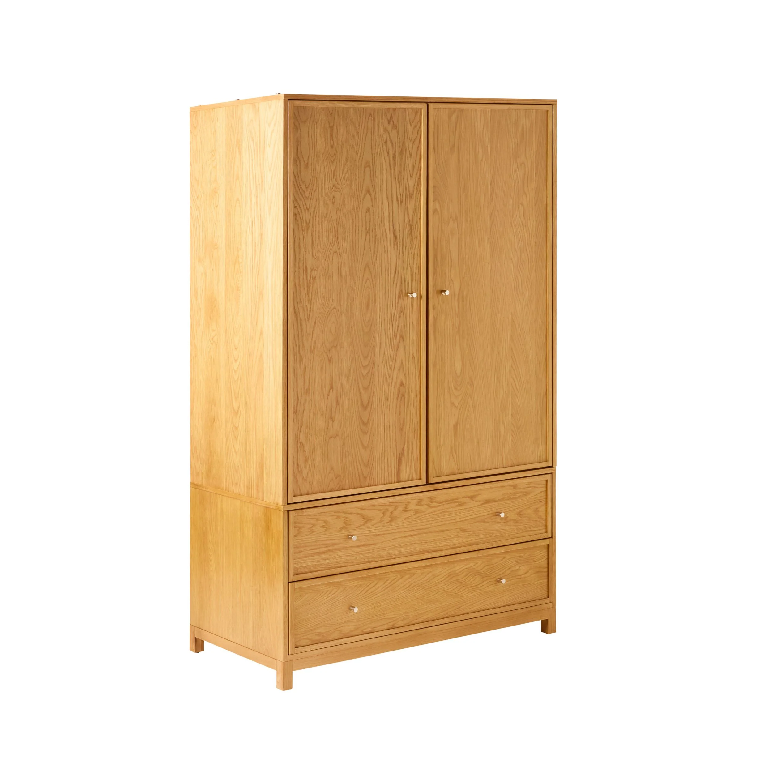 Avalon 2 Drawer Wardrobe Light Oak - Image 8