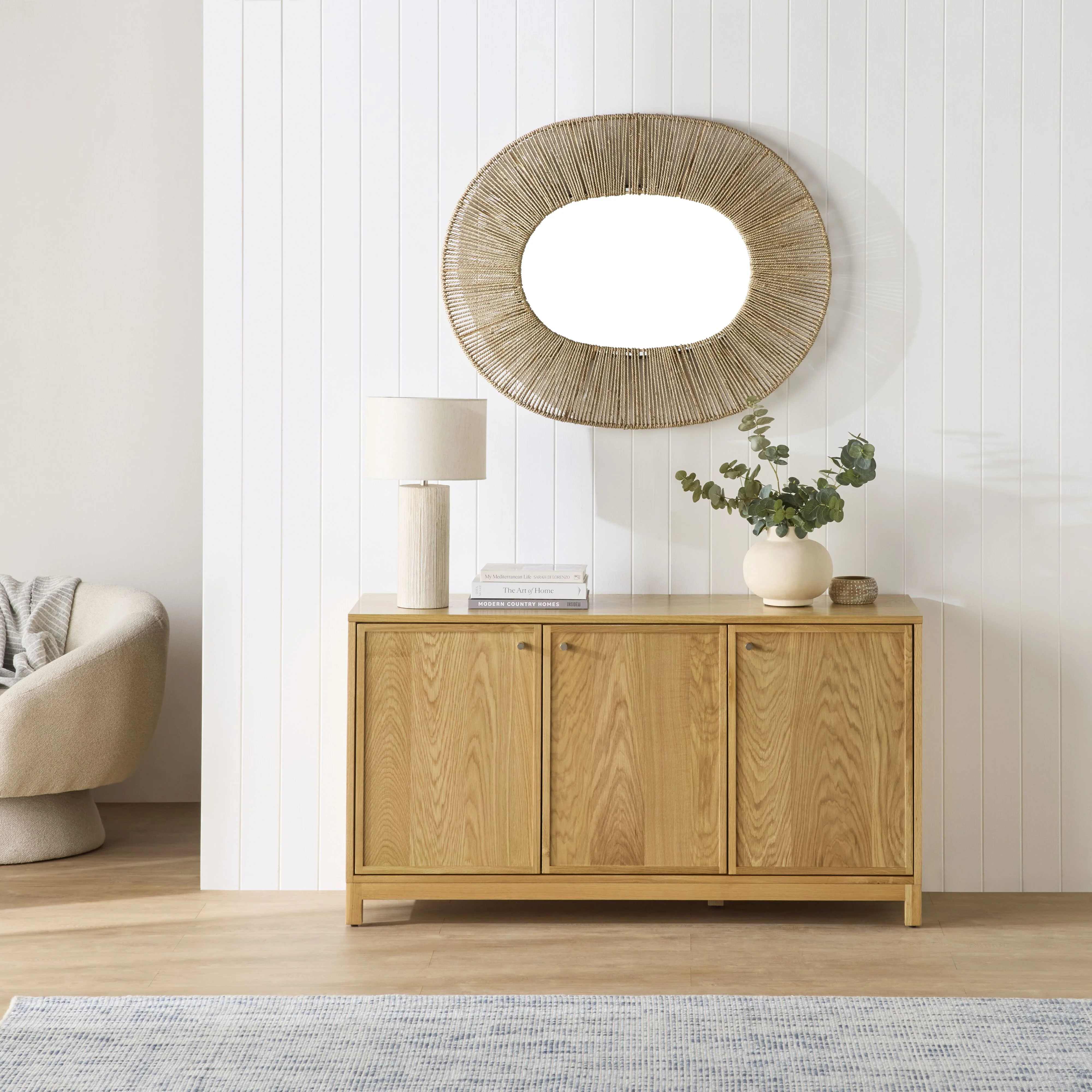 Avalon 3 Door Sideboard Light Oak - Image 8