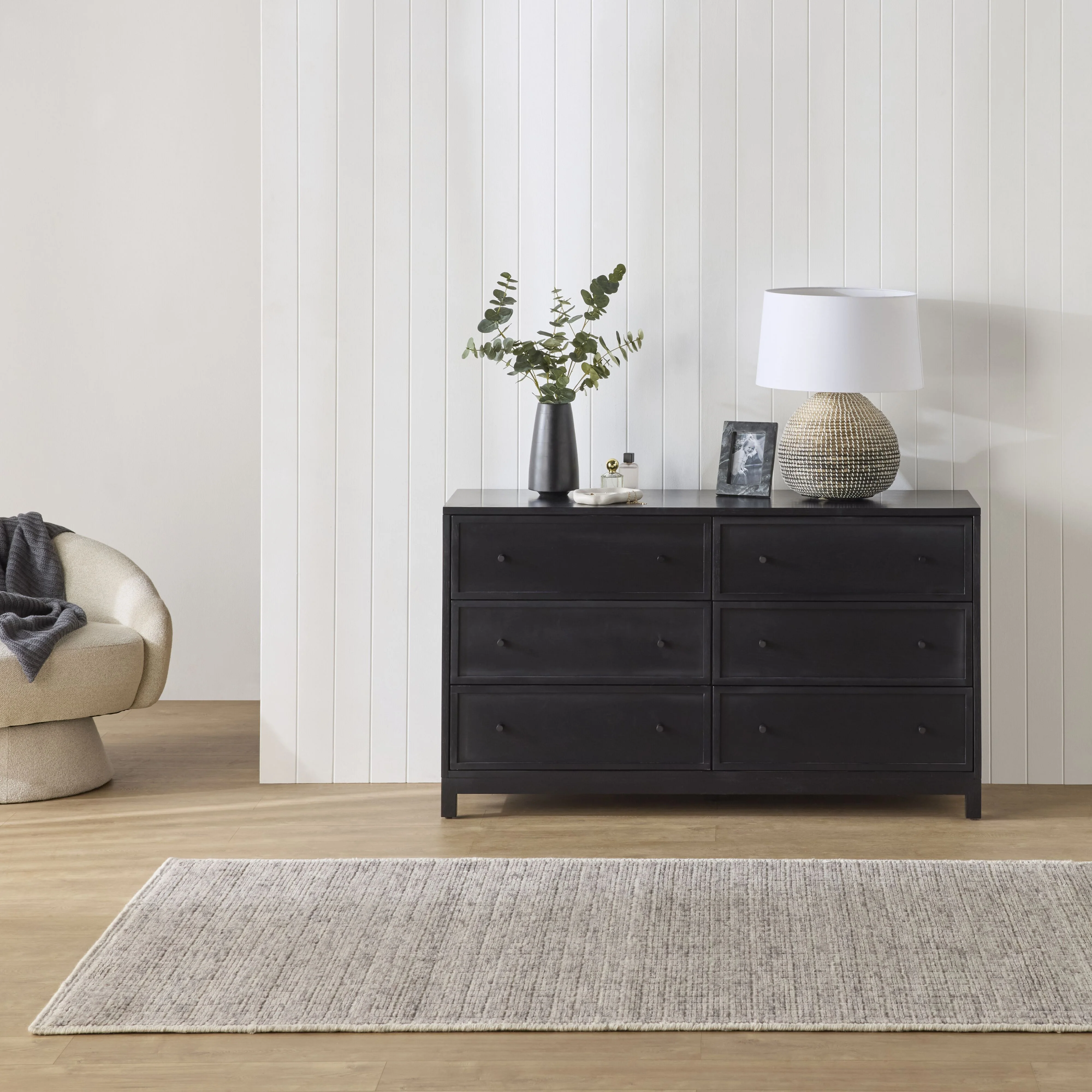 Avalon 6 Drawer Chest Black - Image 8