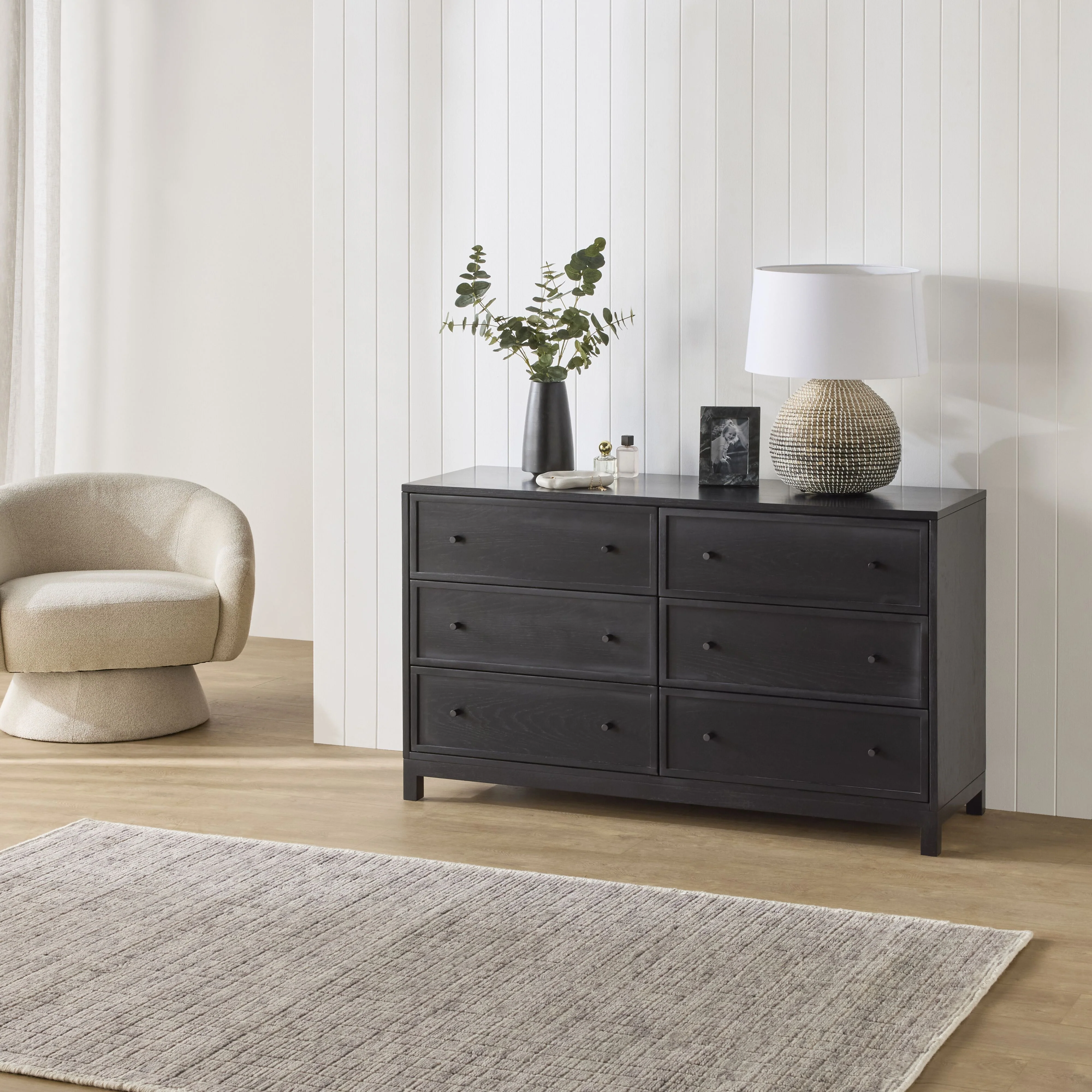 Avalon 6 Drawer Chest Black - Image 9