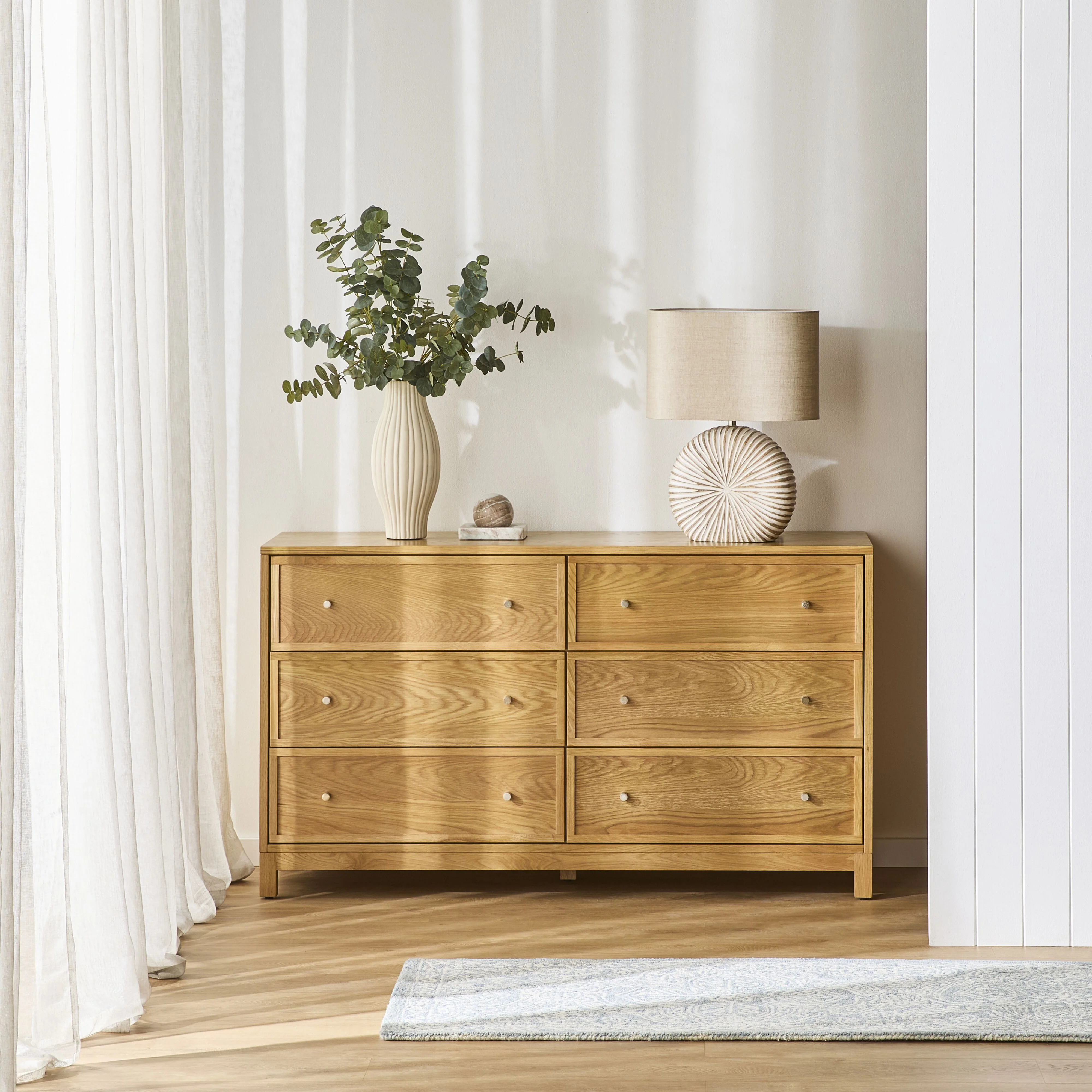 Avalon 6 Drawer Chest Light Oak - Image 8