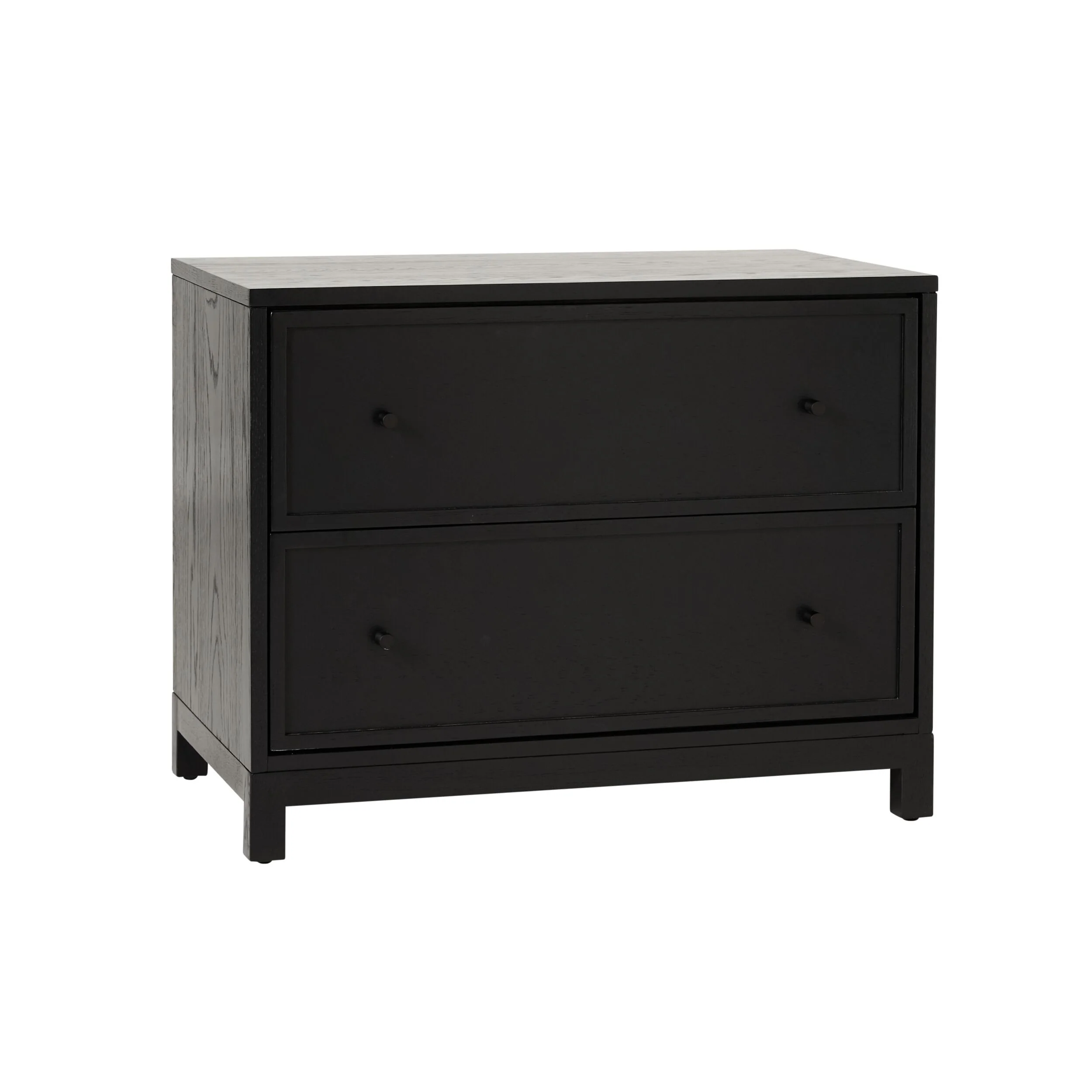Avalon Large 2 Drawer Bedside Black - Image 2