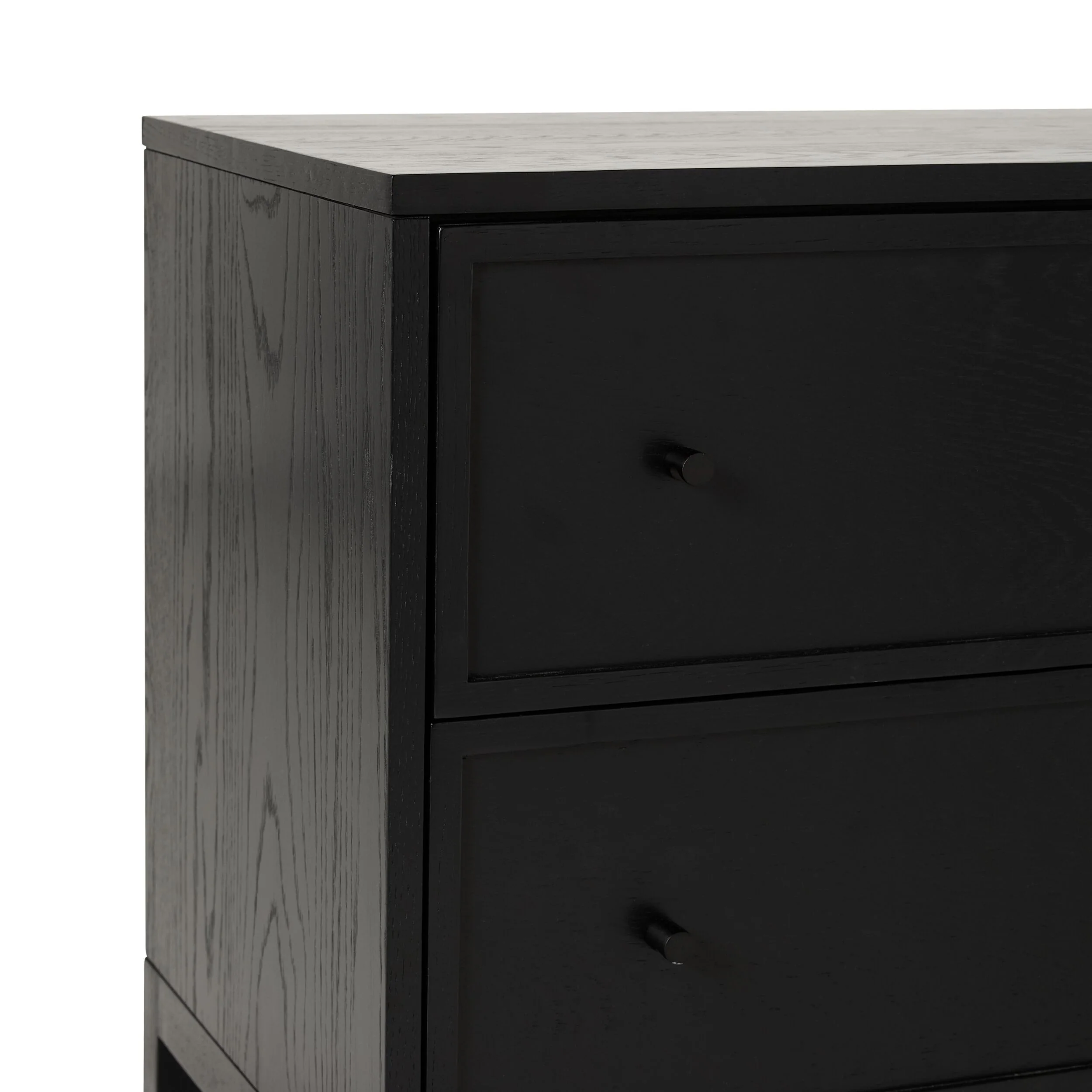 Avalon Large 2 Drawer Bedside Black - Image 6