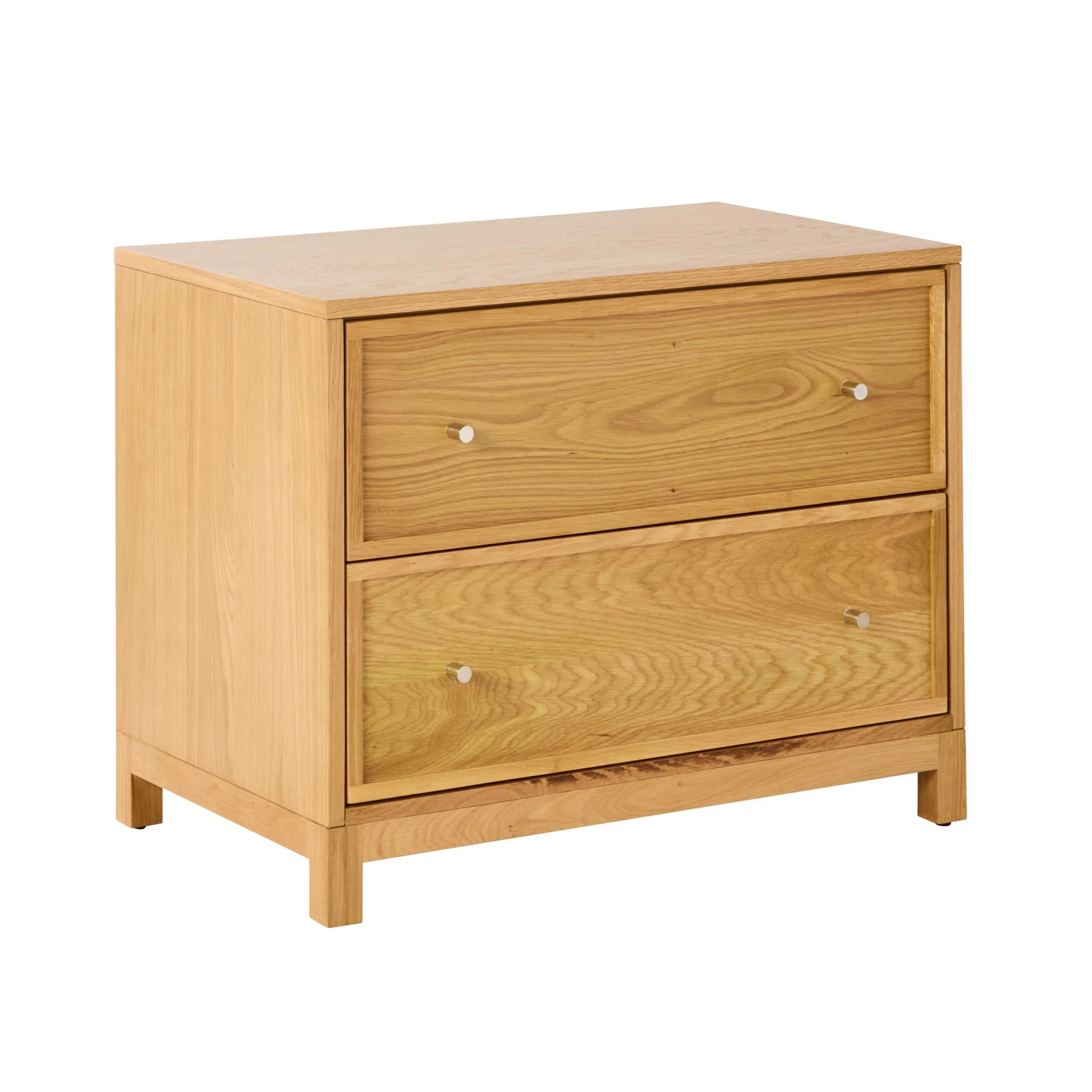 Avalon Large 2 Drawer Bedside Light Oak - Image 2