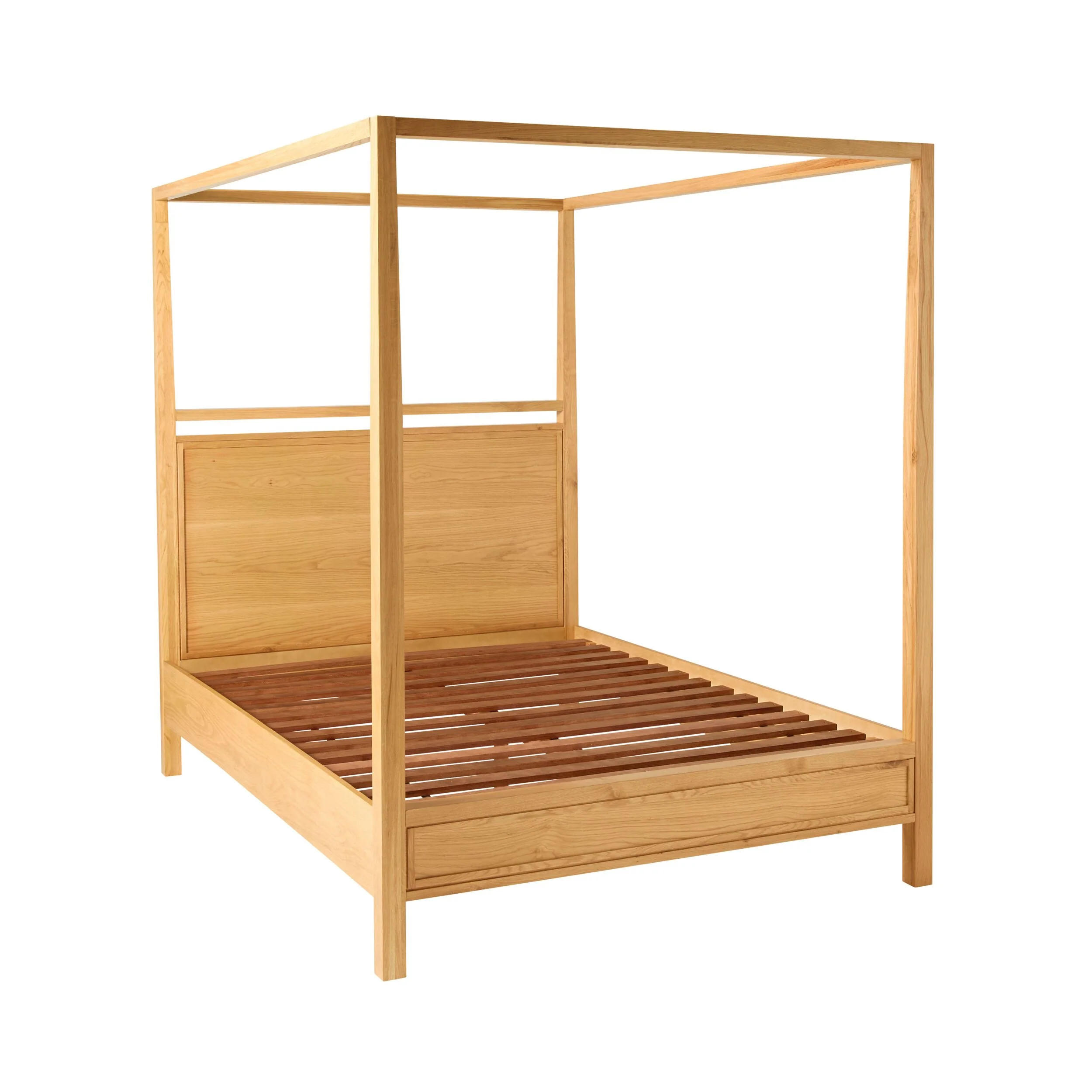 Avalon Queen Four Poster Bed Light Oak - Image 3